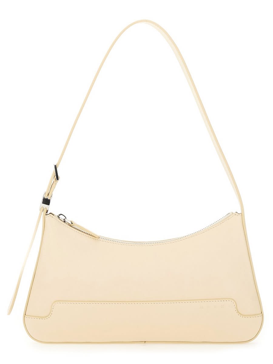 Marni Leather Shoulder Bag In Neutral