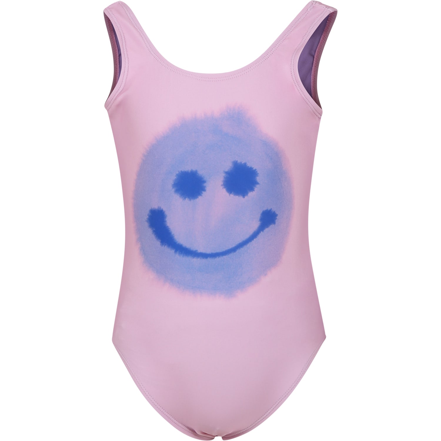 Molo Kids' Pink Swimsuit For Girl With Smiley