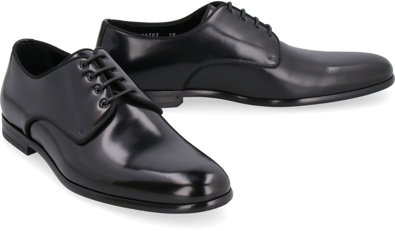 Shop Dolce & Gabbana Leather Lace-up Derby Shoes In Black