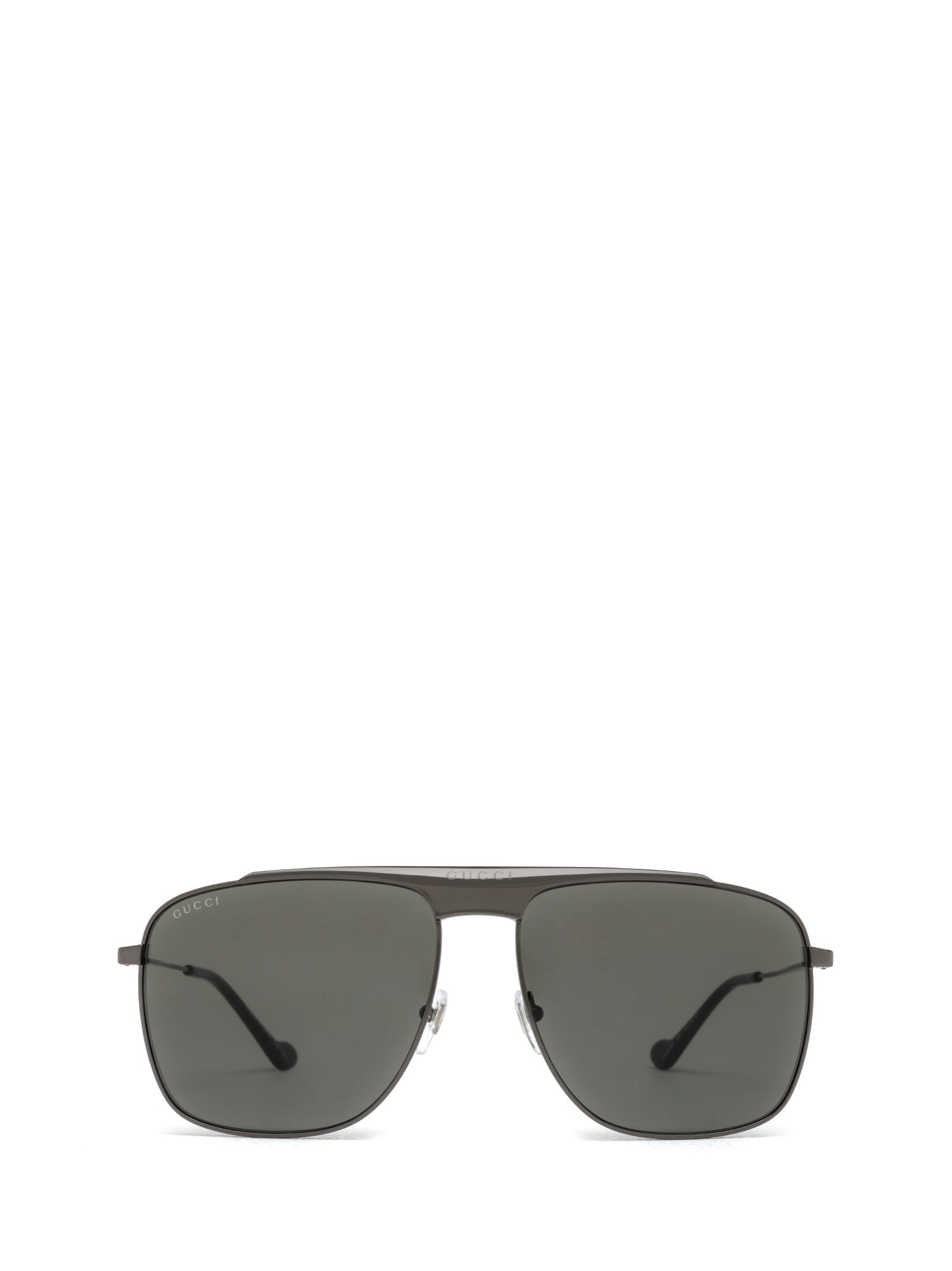 Shop Gucci Gg0909s Ruthenium Sunglasses