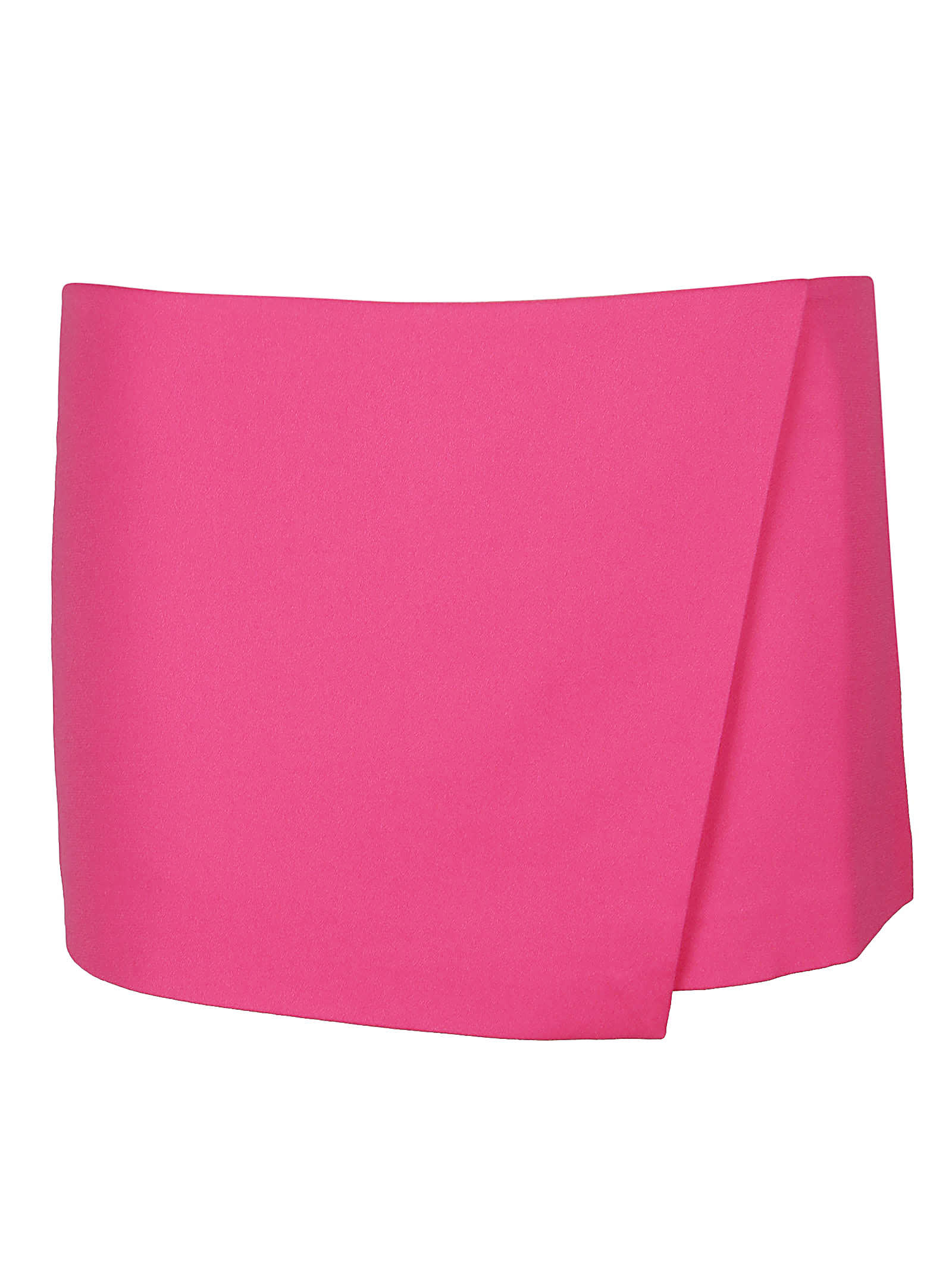The Andamane High Waist Mini Length Wrap Skirt In Pink