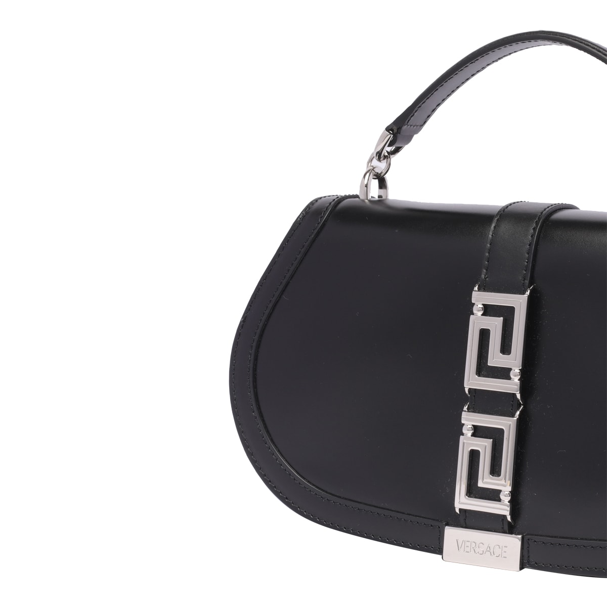 Versace Women's Greca Goddess Leather Crossbody Bag In Black