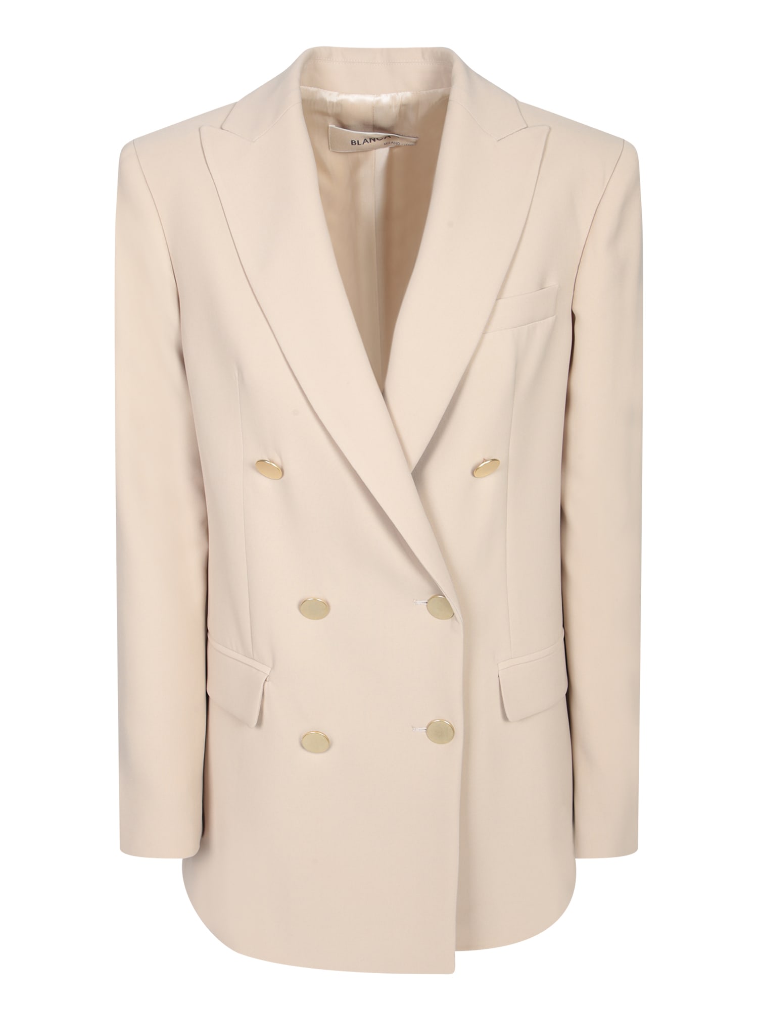 Blanca Vita Double-breasted Beige Jacket With Decorative Buttons