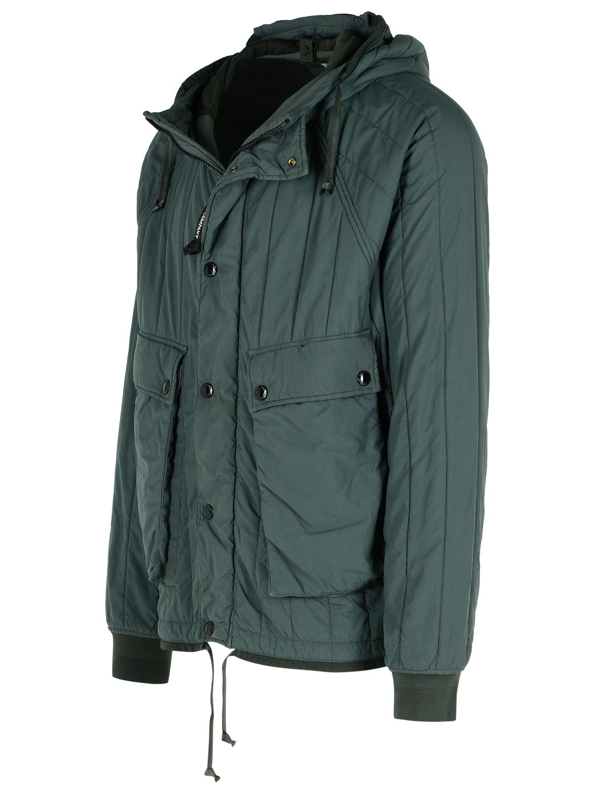C.p. Company Grey Polyamide Jacket In Green