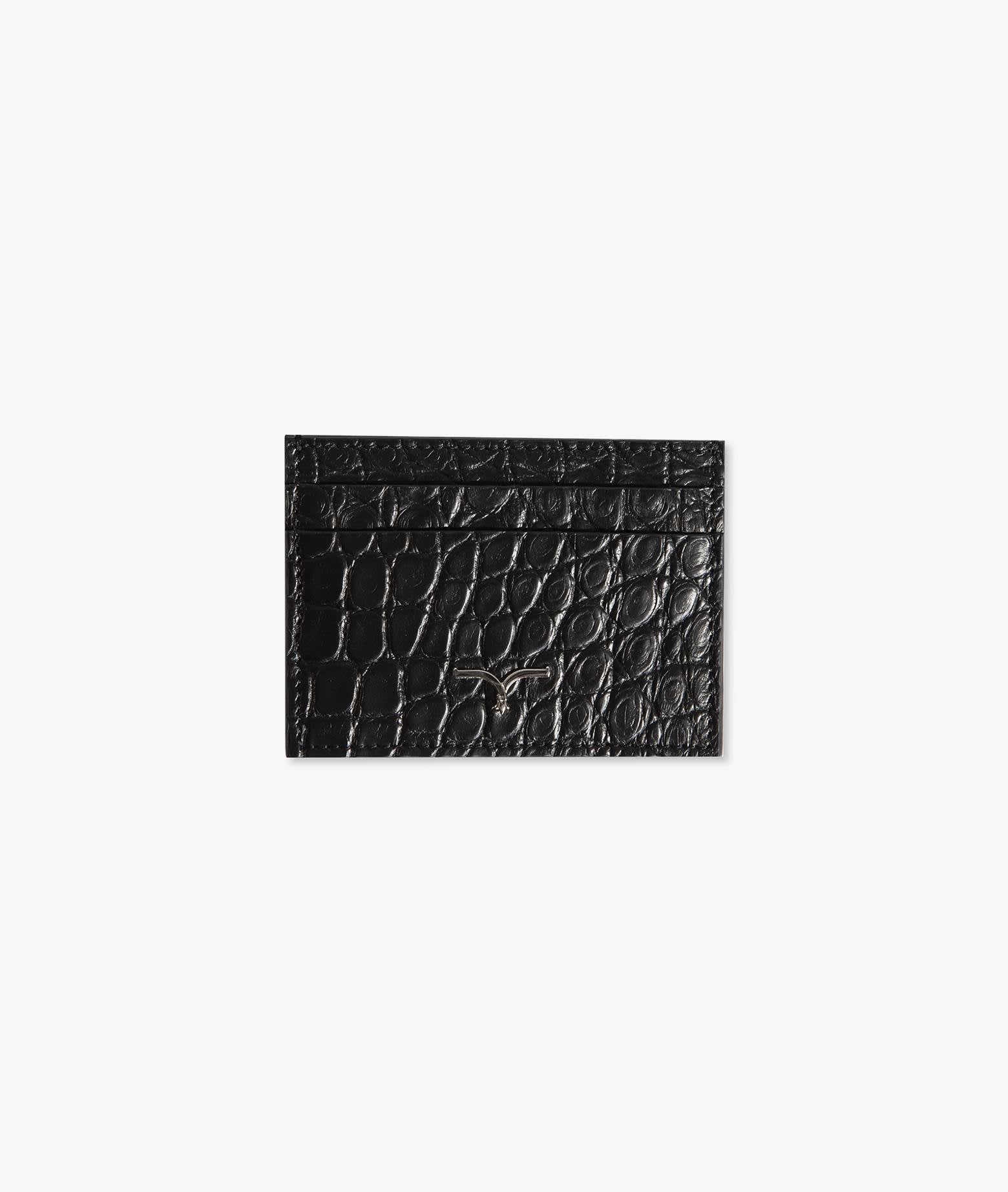 Shop Larusmiani Card Holder Wallet In Black