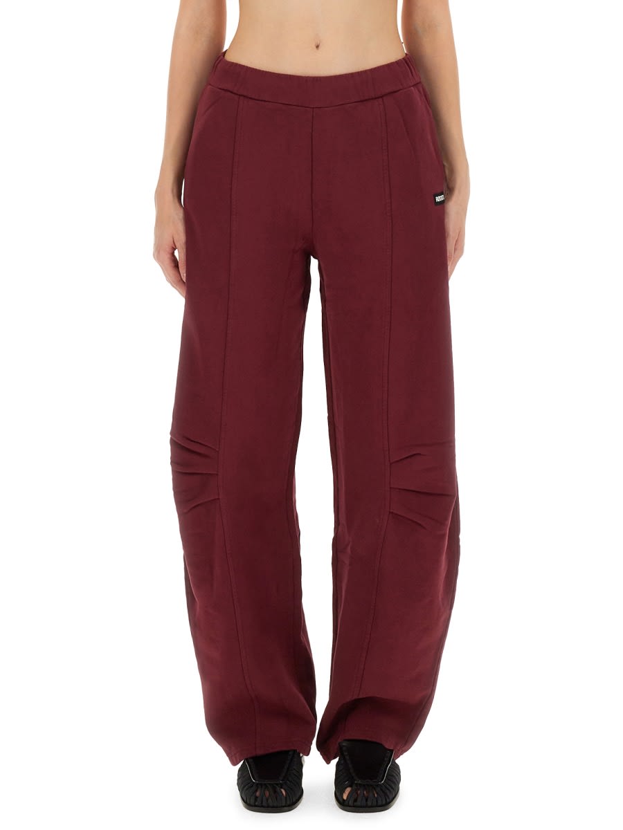 Rotate Birger Christensen Rotate Birgerchristensen Sports Pants Terry Back In Burgundy