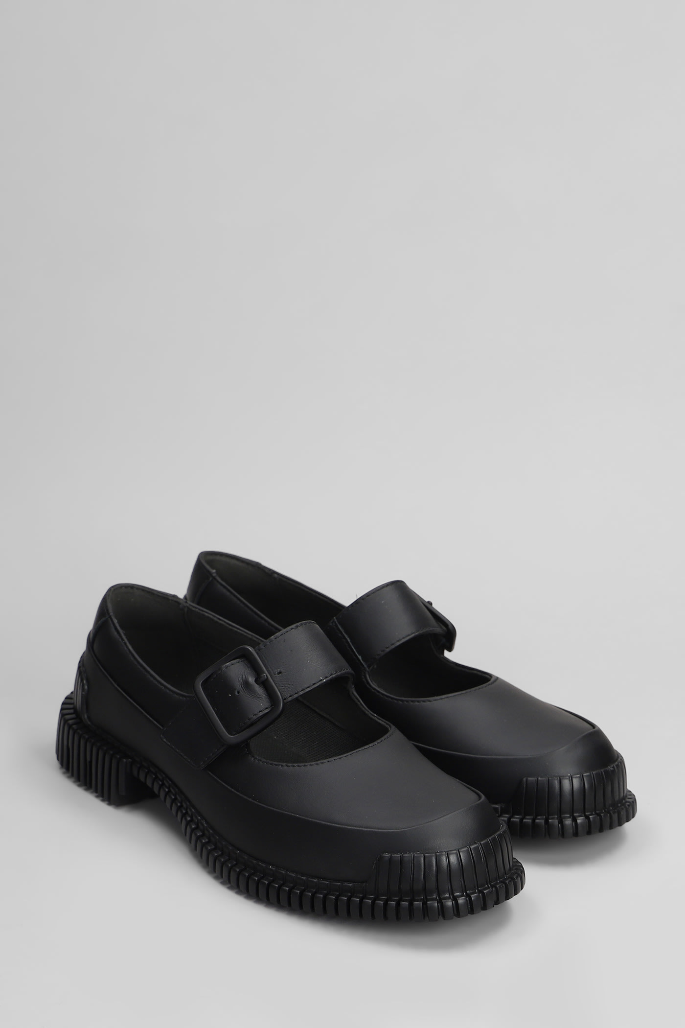 Shop Camper Pix Loafers In Black Leather