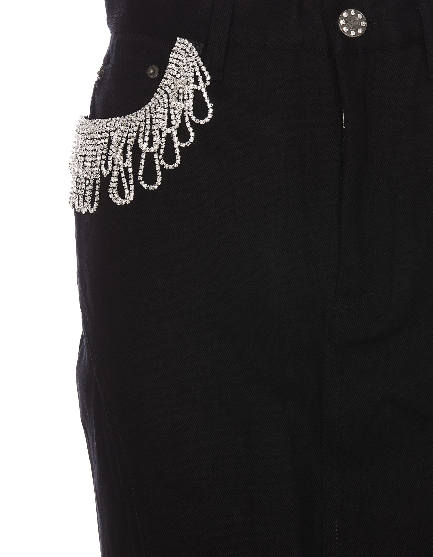 Shop Rotate Birger Christensen Maxi Denim Skirt In Black