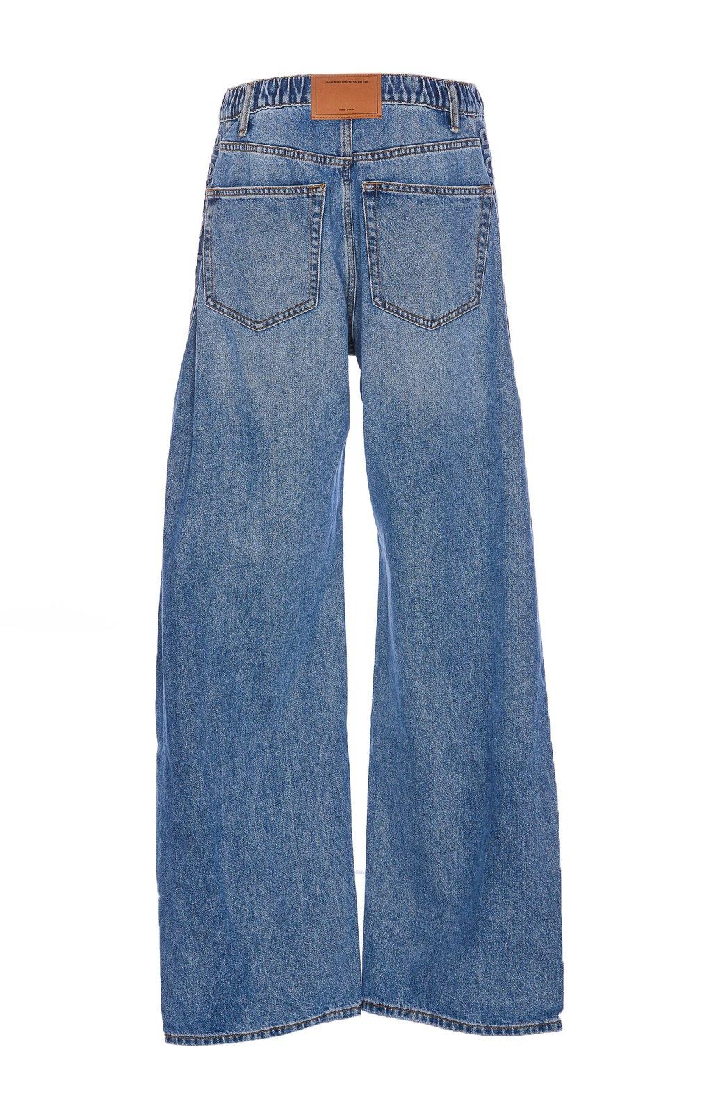 Alexander Wang Pre-styled Boxer Wide-leg Jeans In Vintage Light Indigo