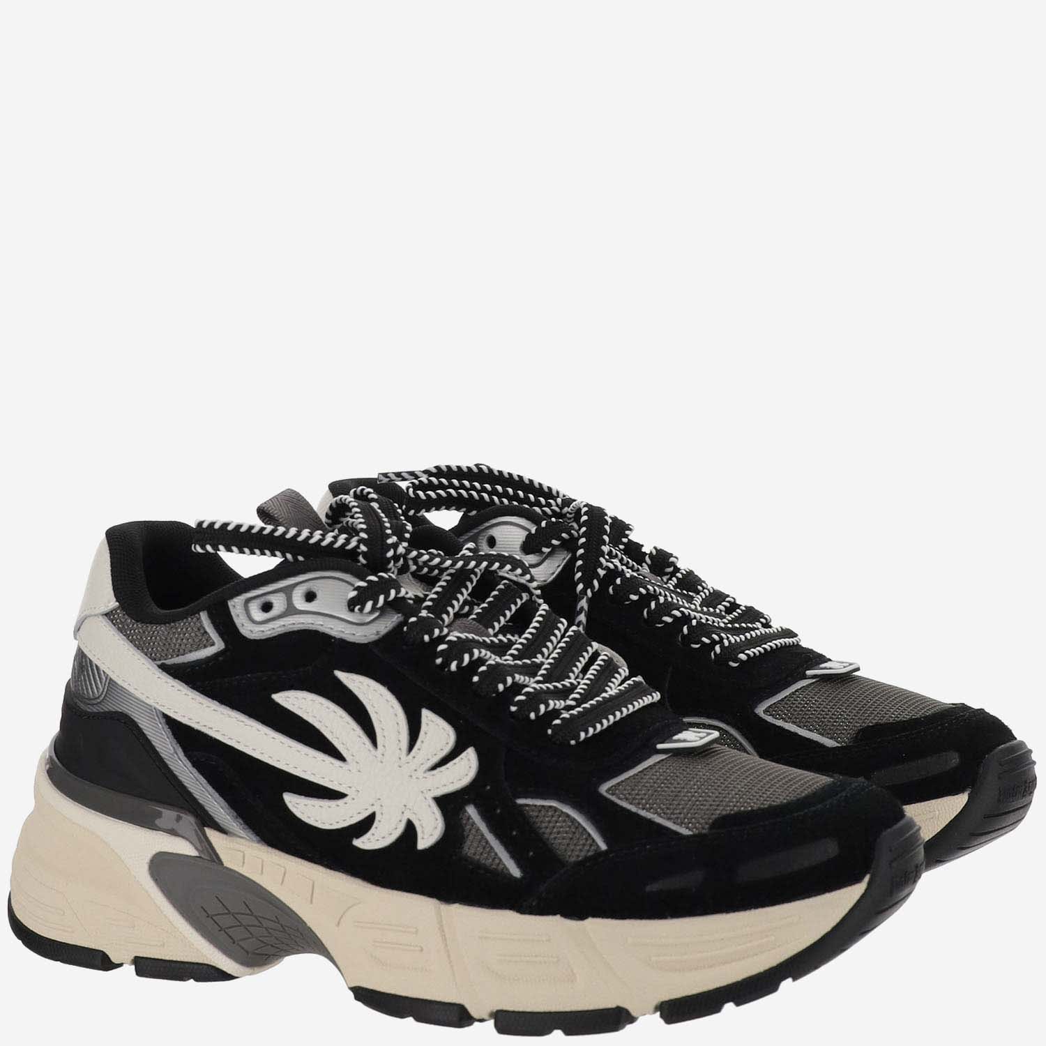 Shop Palm Angels Sneakers Pa 4 In Black Grey