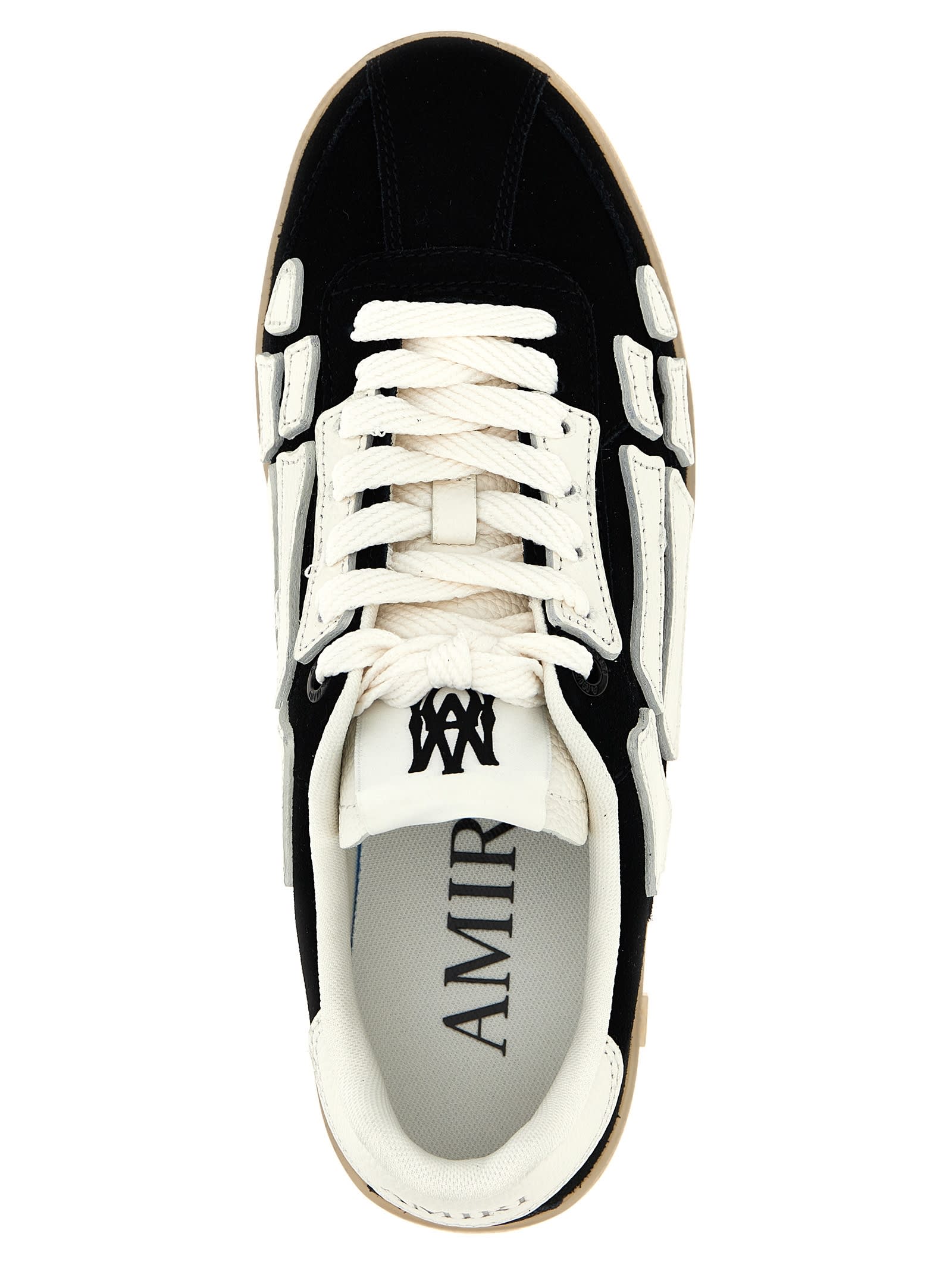 Shop Amiri Pacific Bones Sneakers In Nero