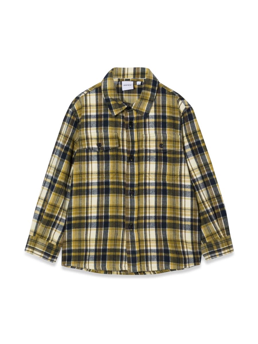 Shop Aspesi M/l Plaid Shirt In Multicolour