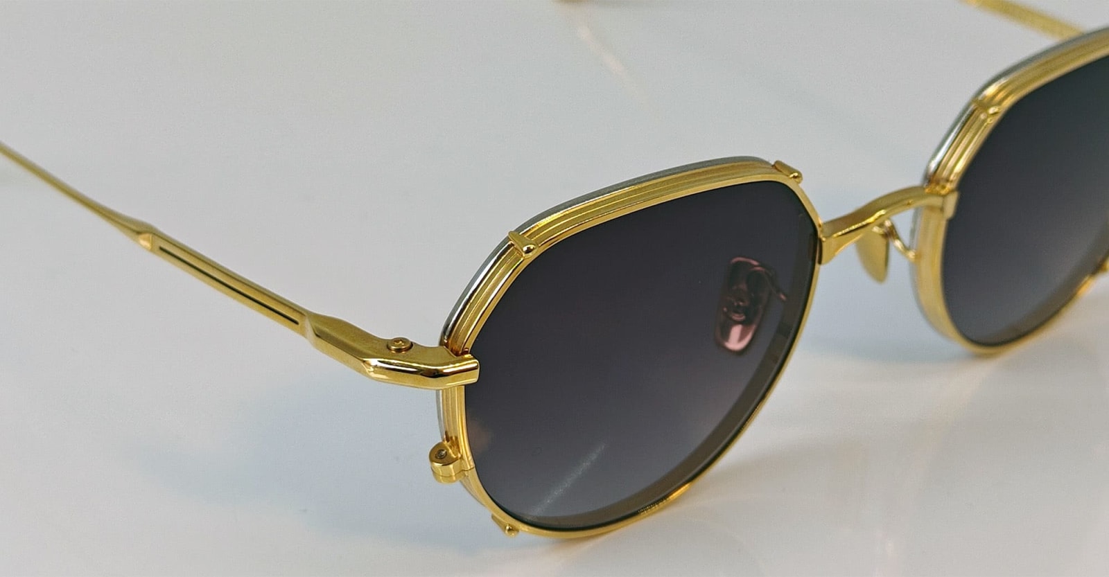 Shop Jacques Marie Mage Hartana - Gold 2 Sunglasses In Gold/silver