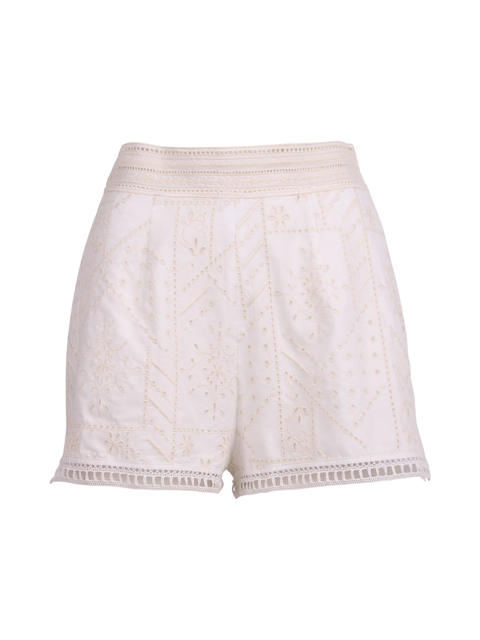 Ermanno Scervino Floral Lace Embroidered Shorts