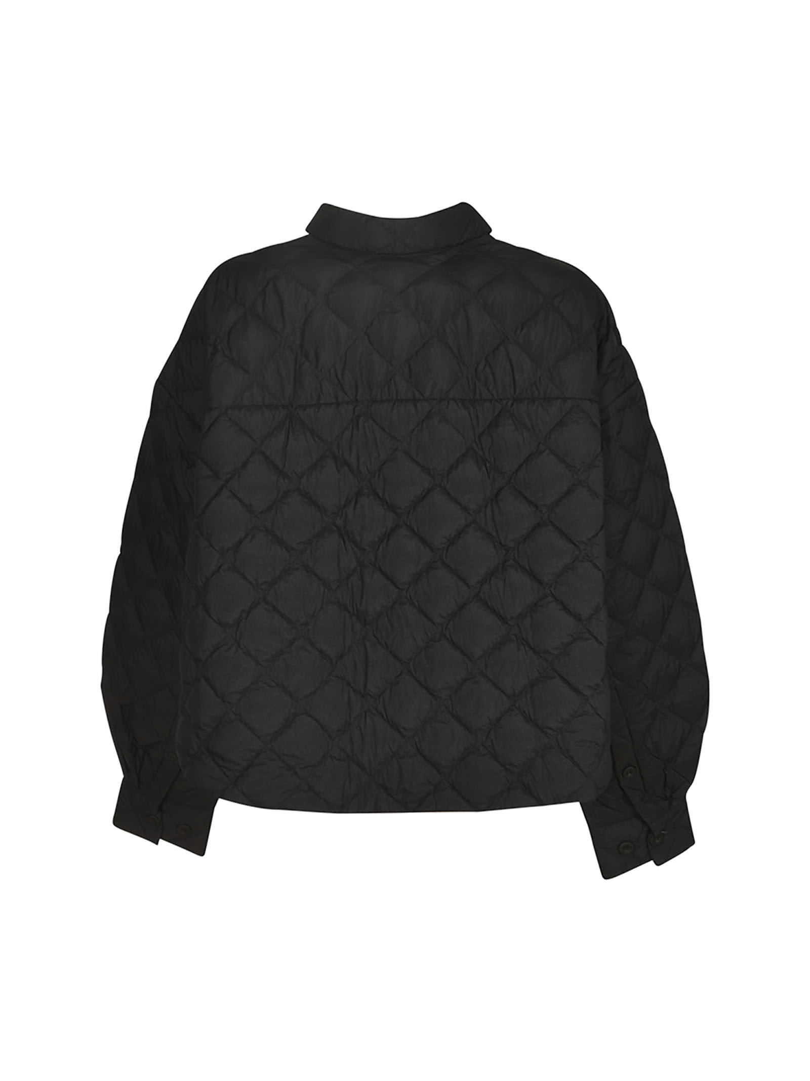 Shop Jnby Buttoned Quilted Jacket In Black