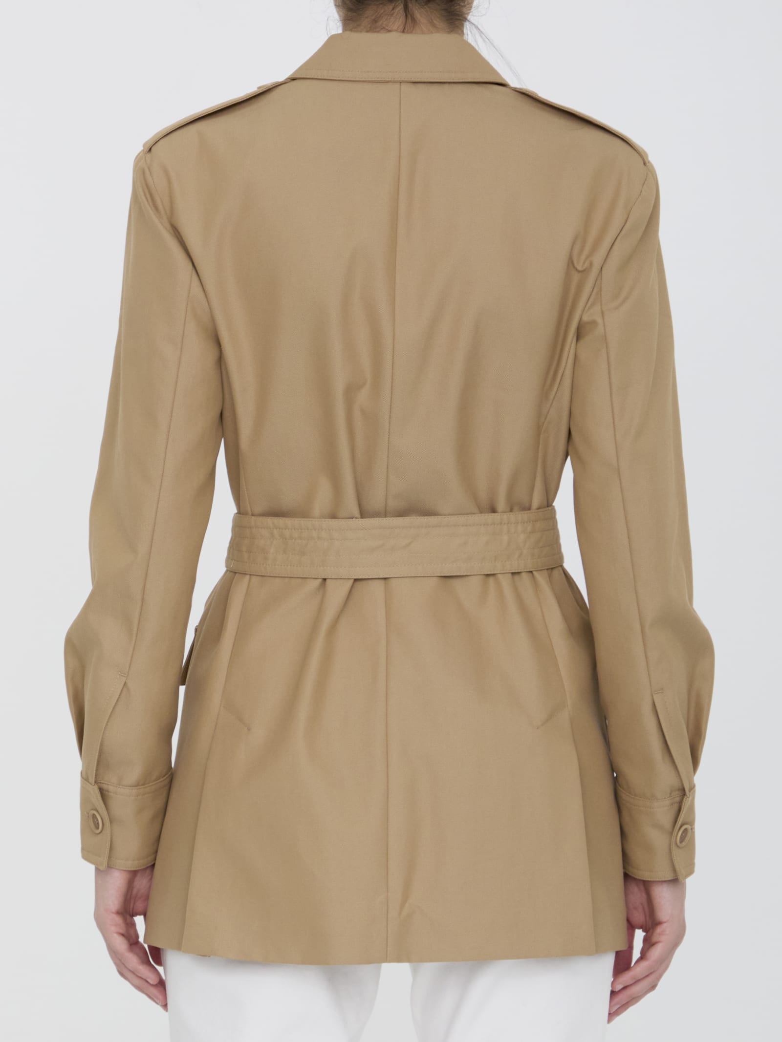 Shop Max Mara Pacos Safari Jacket In Beige