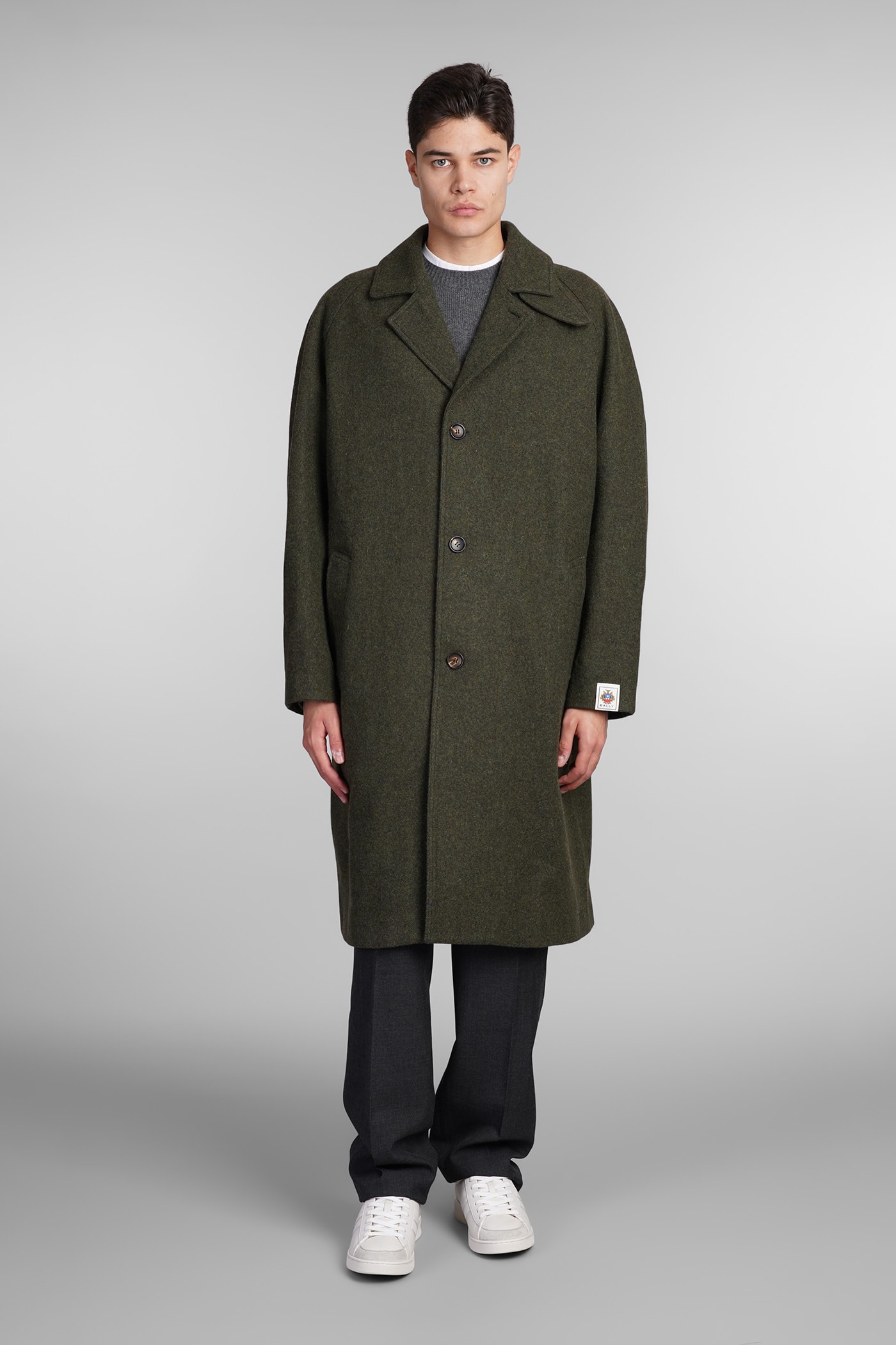 Coat In Green Wool