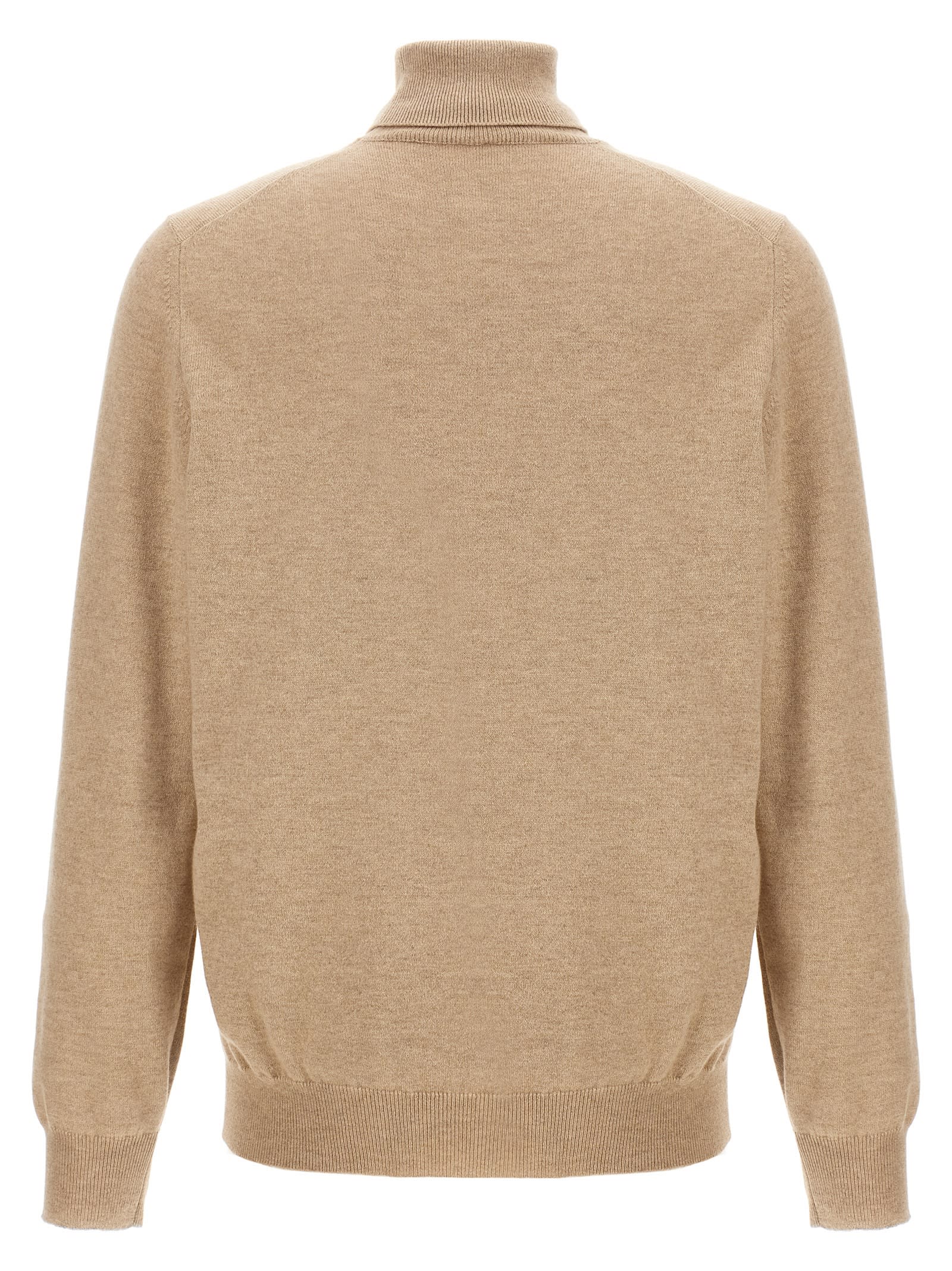 Shop Brunello Cucinelli Cashmere Turtleneck Sweater In Beige