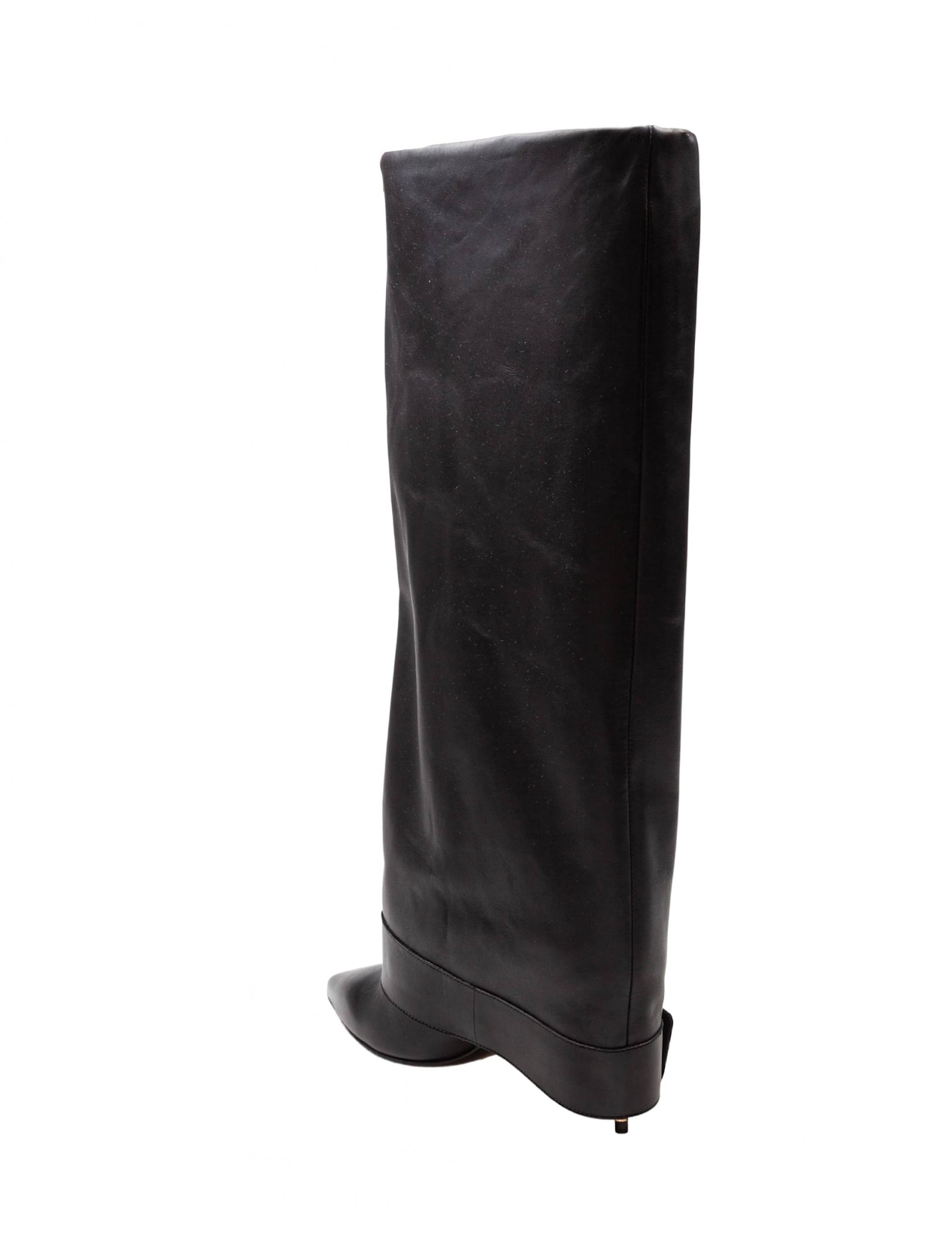 Balmain Anthem Black Slip-on Boots With Decorative Metal Buckle In Leather Woman In Black