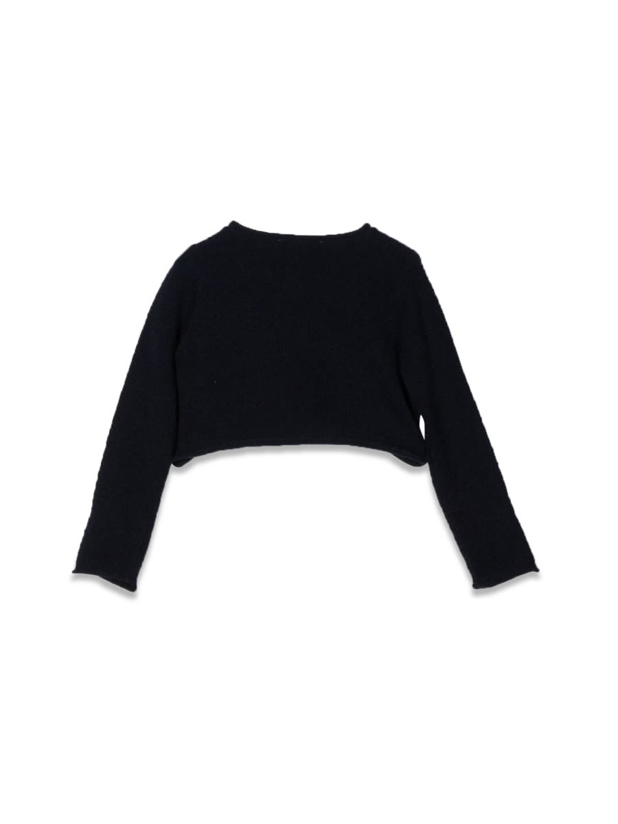 Il Gufo Toddler Girl Cardigan Navy Blue Size 6 Virgin Wool In Blue