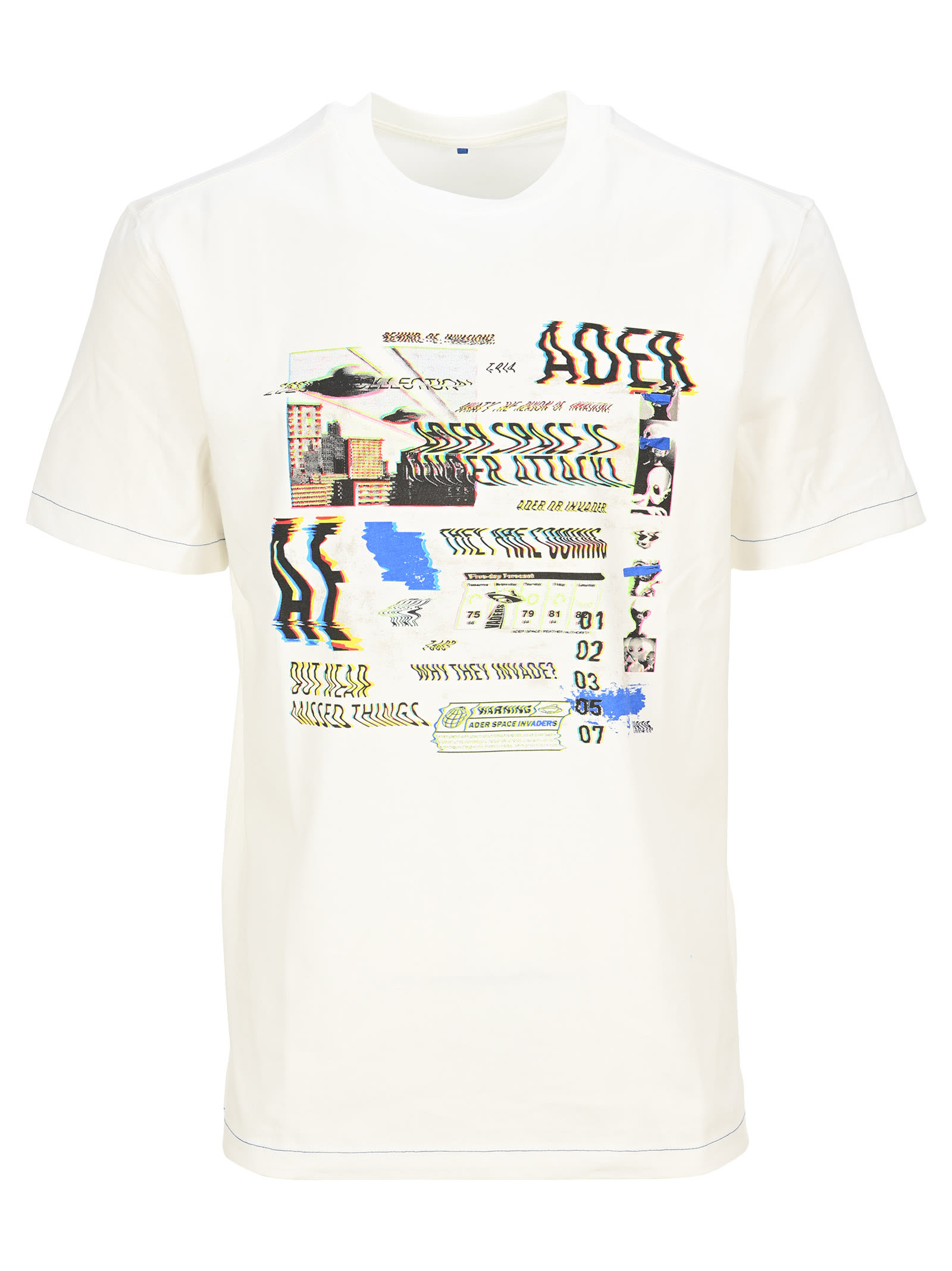 Ader Error Graphic Print T-shirt In White