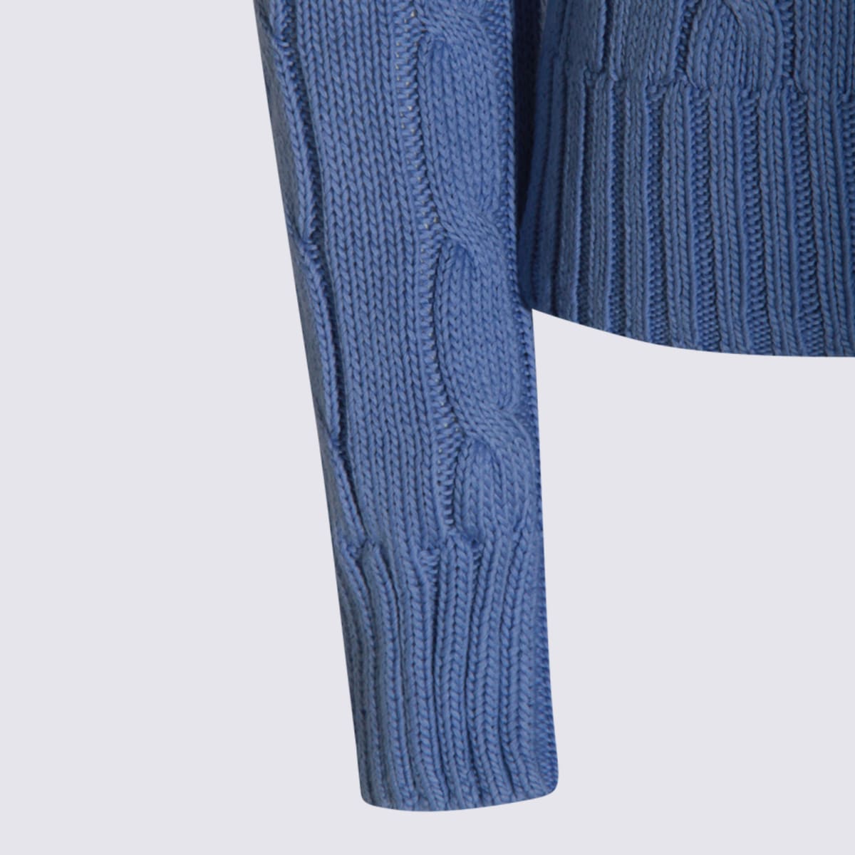 Ralph Lauren Light Blue Cotton Knitwear In Blue