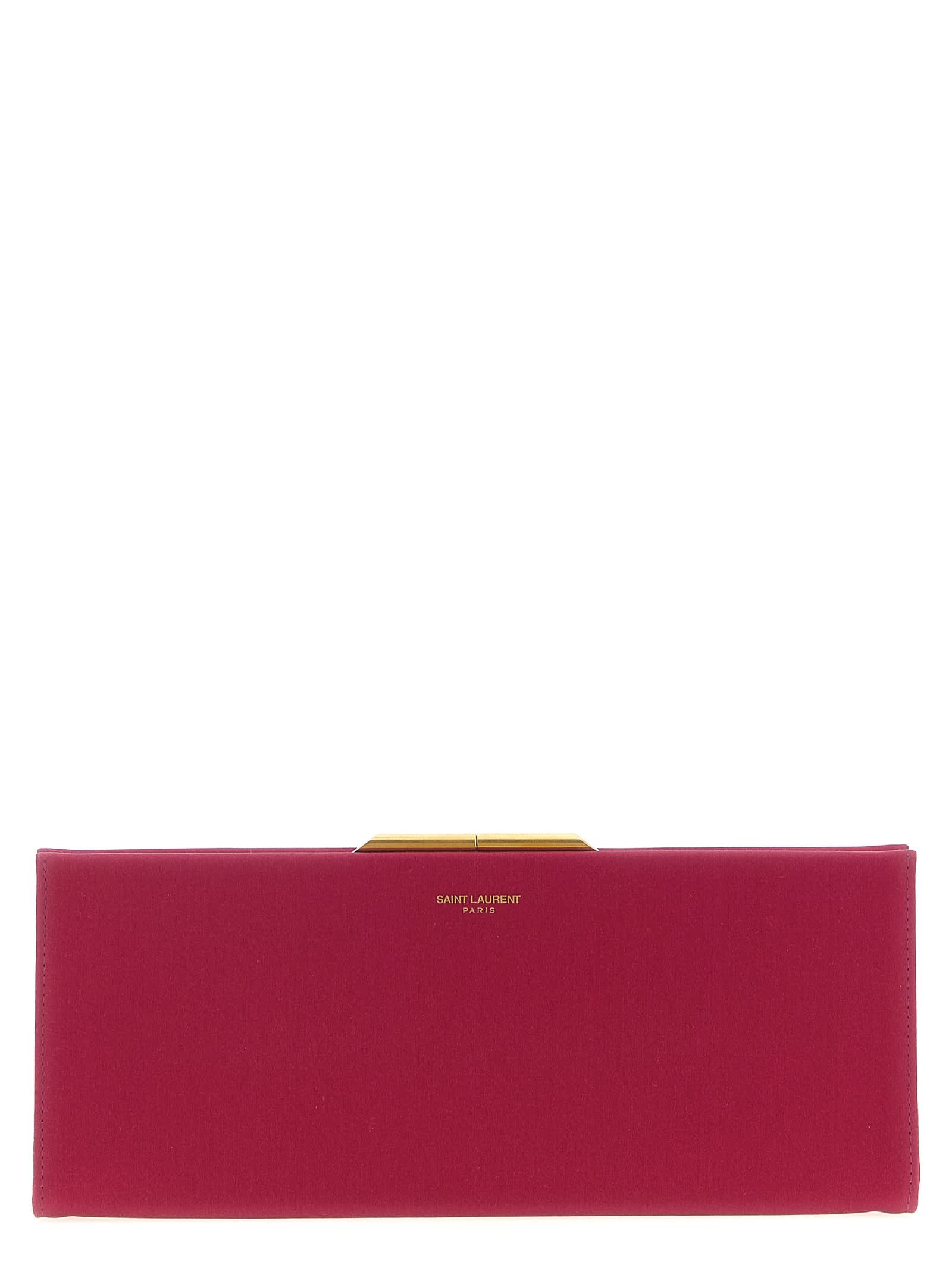 Saint Laurent Midnight Piccola Clutch Fuchsia In Red