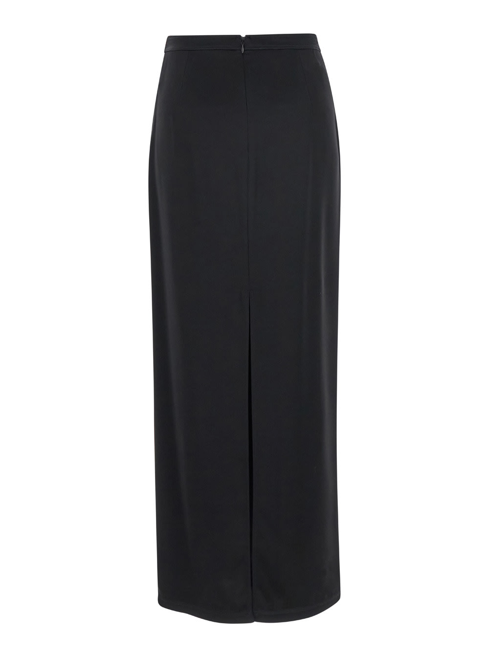 Shop Pinko Satin Skirt In Black