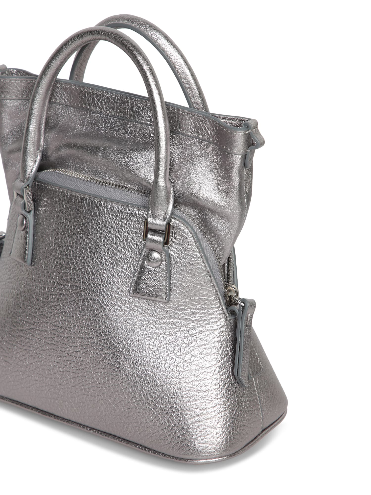 Shop Maison Margiela 5ac Classique Micro Handbag In Metallic