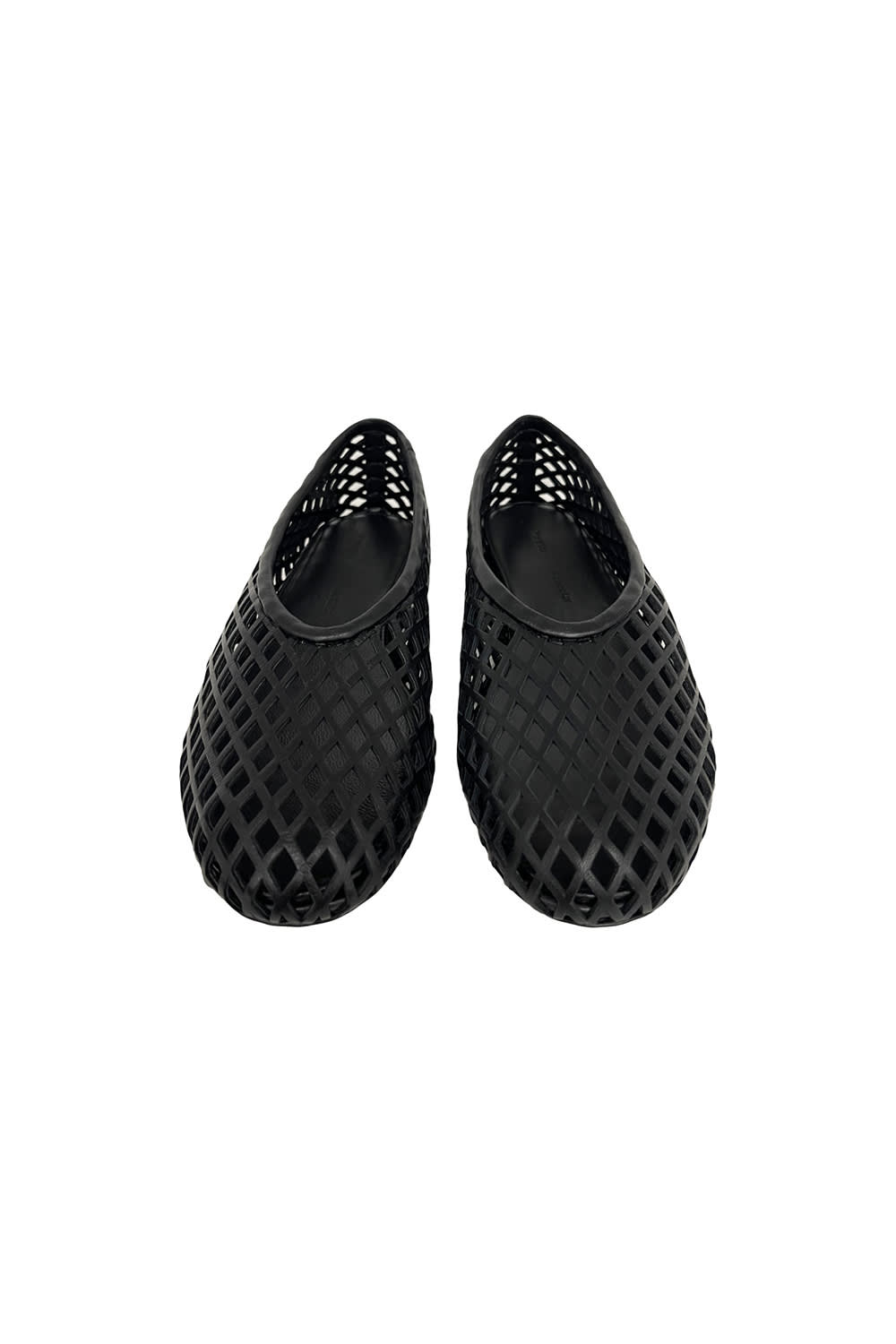Proenza Schouler Black Tee Perforated Ballerina Flats In Black