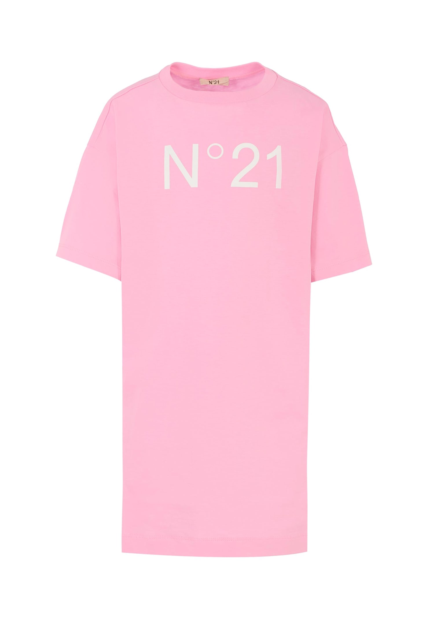N°21 Kids' Pink Dress For Girl With Logo