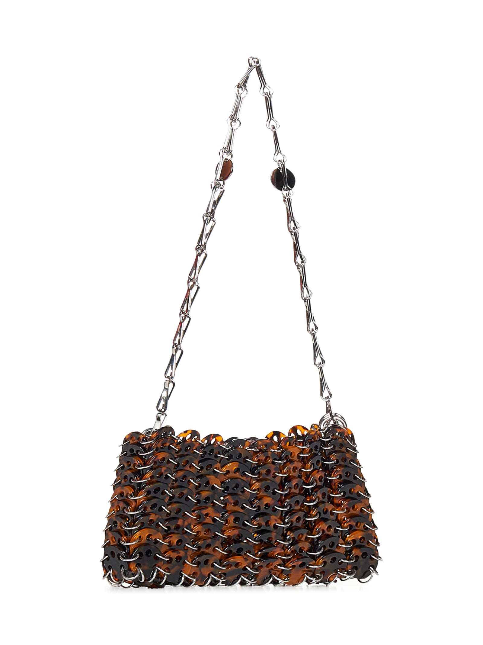 Shop Rabanne 1969 Nano Tartaruga Shoulder Bag In Brown