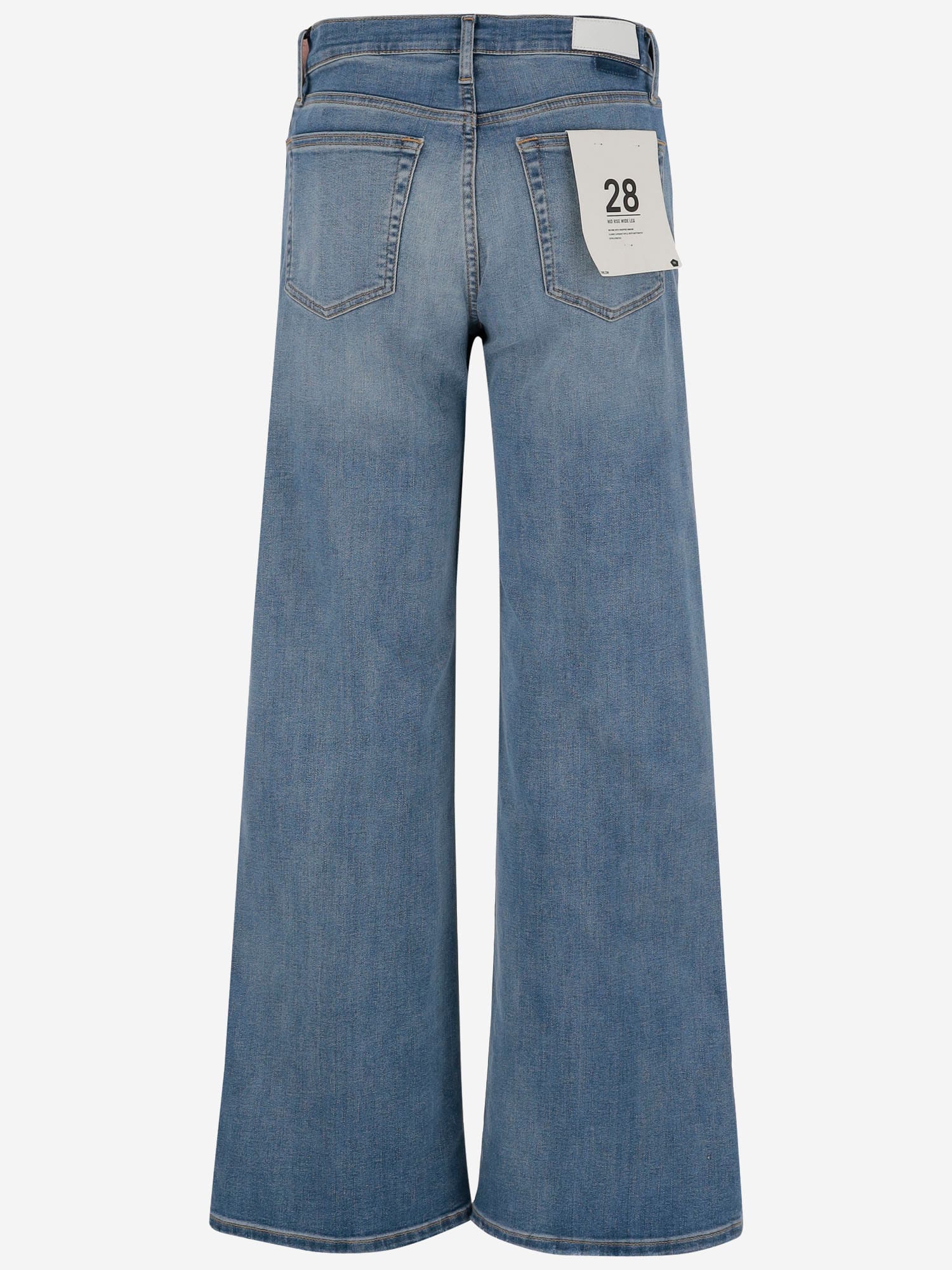 Re/done Midrise Cotton Blend Wide Jeans In Denim