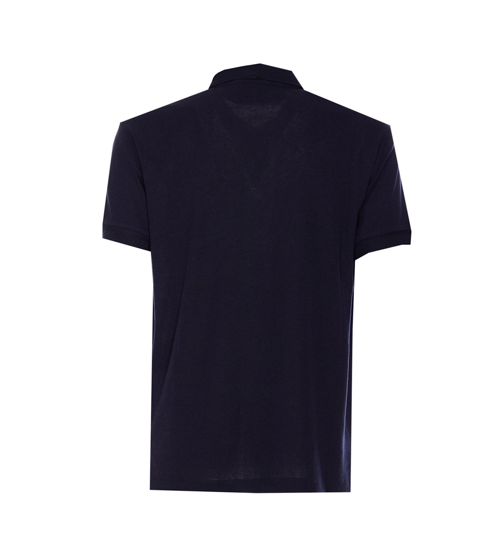 Tom Ford Polo Shirt With Button Placket And Collar In Marineblue