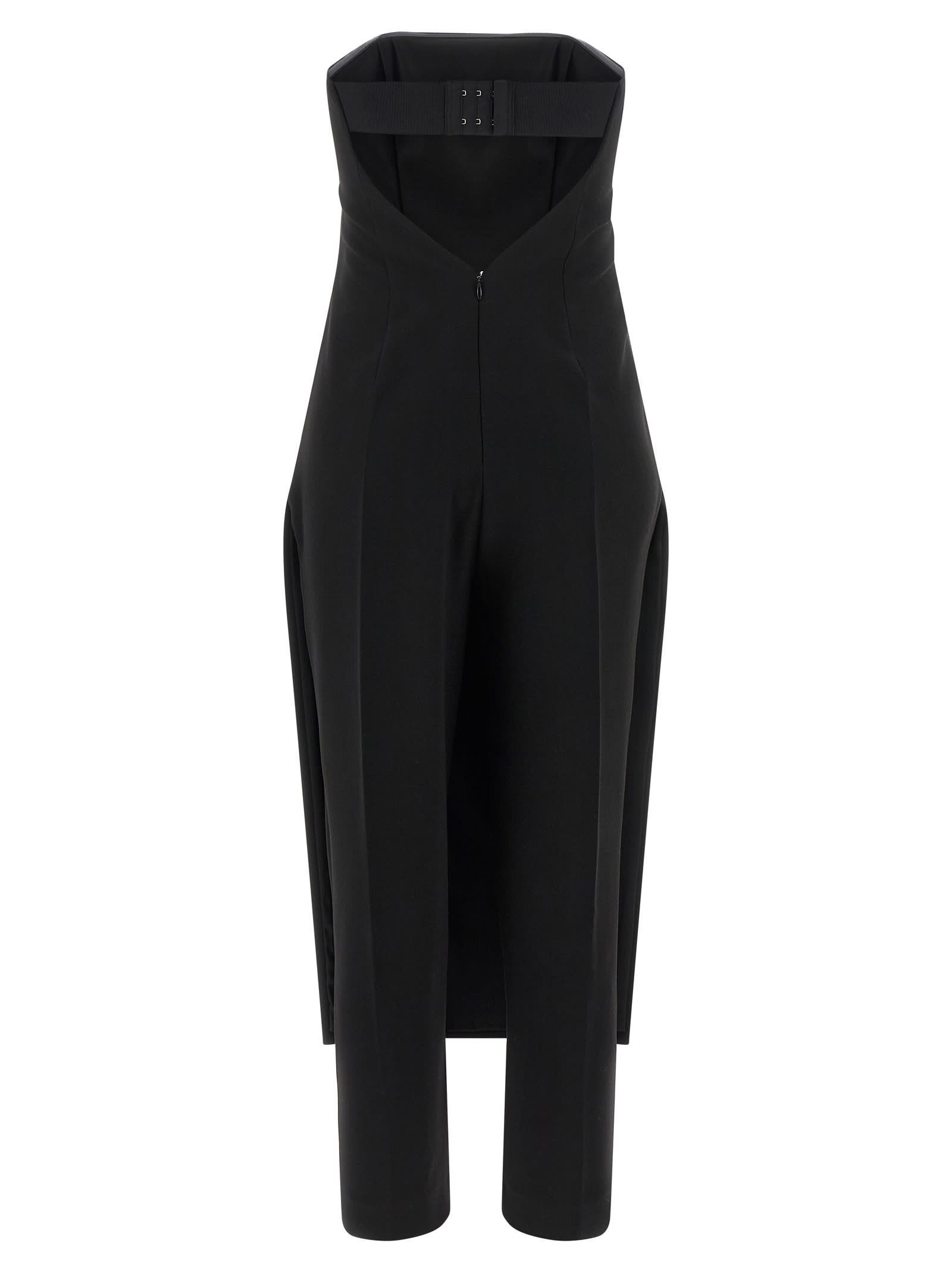 Pinko Jumpsuit With Skirt-effect Front In Black