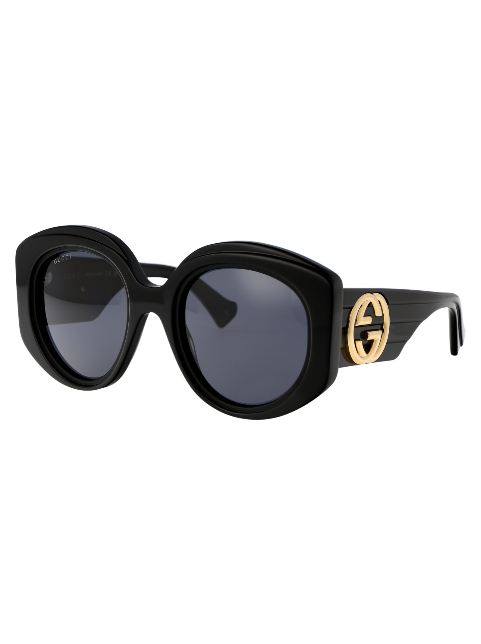 Shop Gucci Gg1308s Sunglasses In 001 Black Black Grey