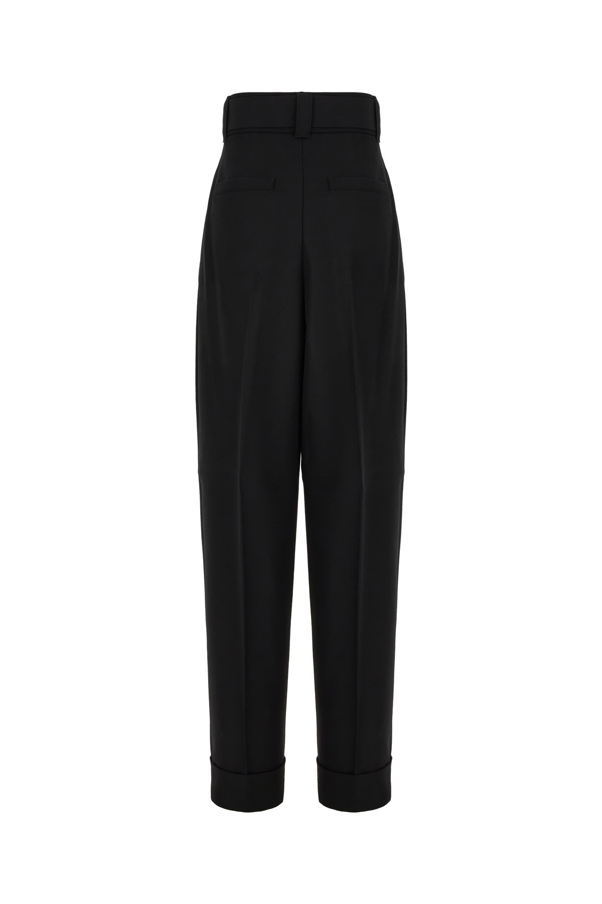 Shop Max Mara Black Wool Pants In Nero