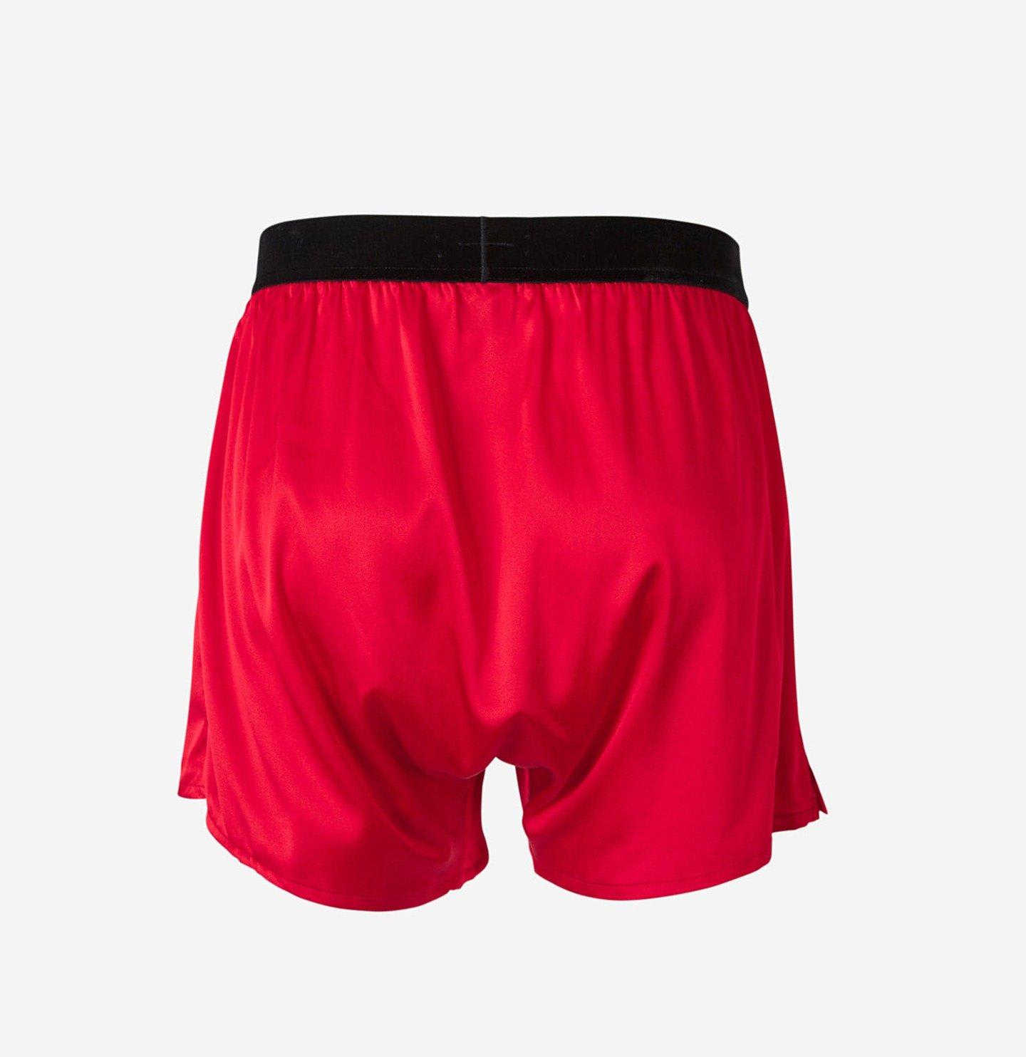 Tom Ford Logo Waistband Boxer Shorts In Red