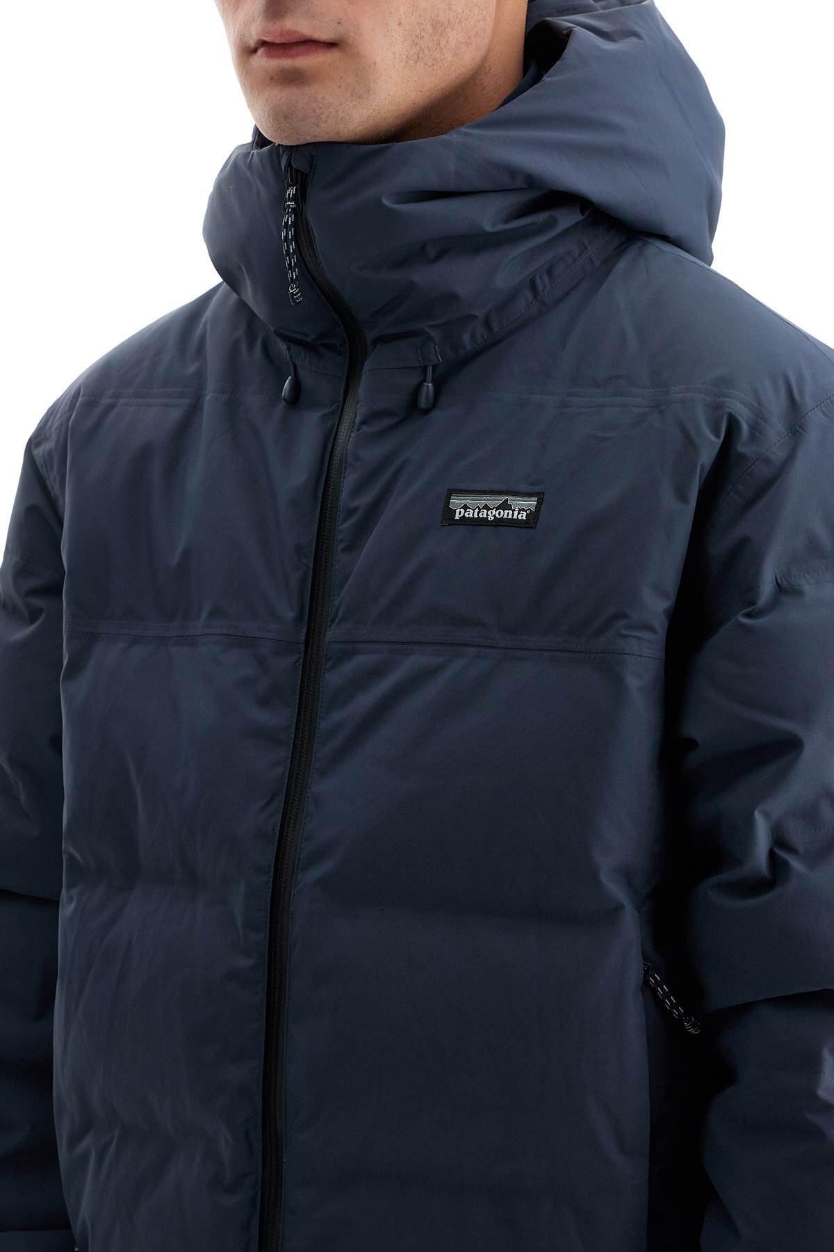 Shop Patagonia Jackson Glacier Hooded Down Jacket In Smolder Blue (blue)