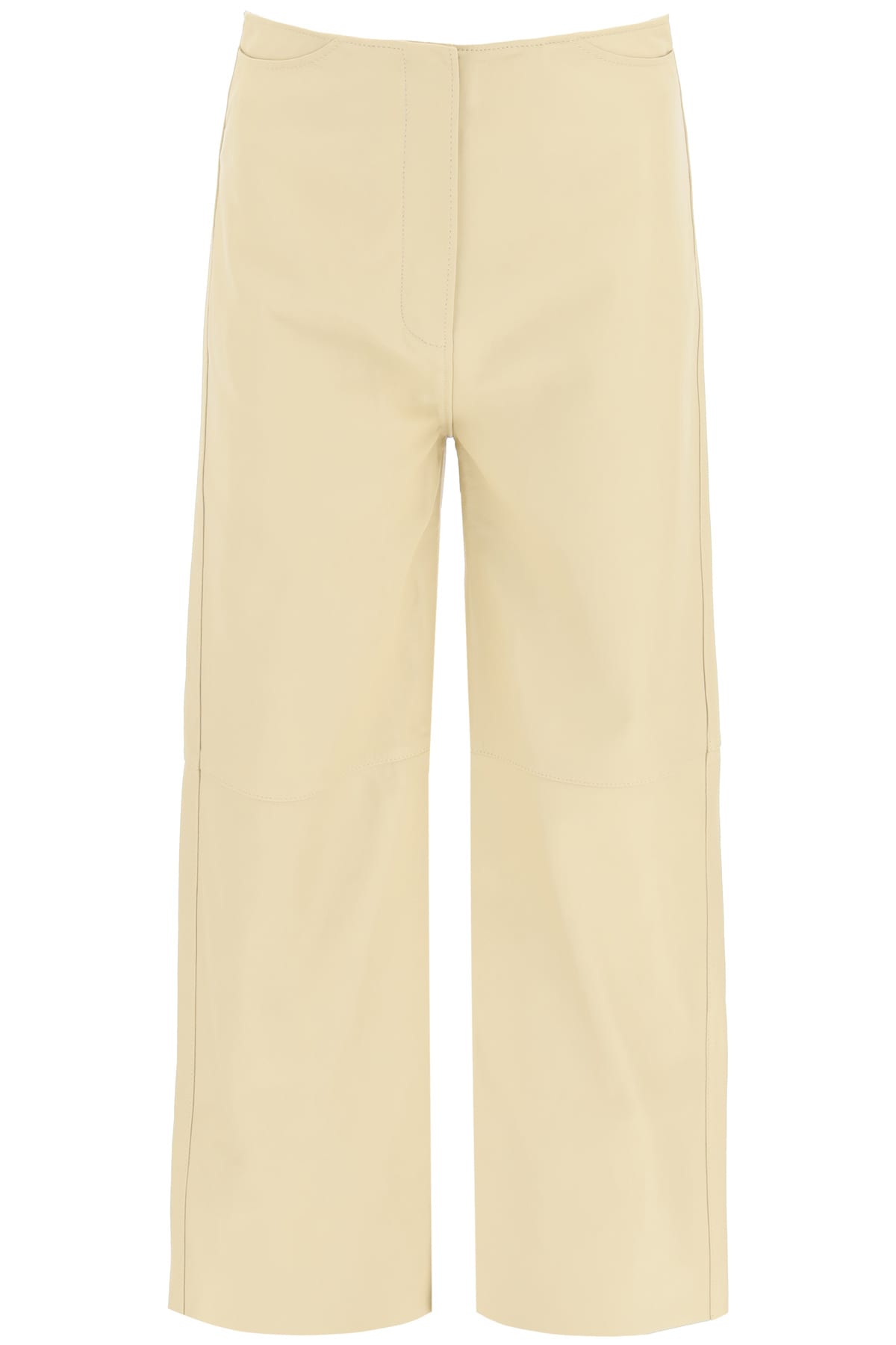 Totême Leather Wide Trousers