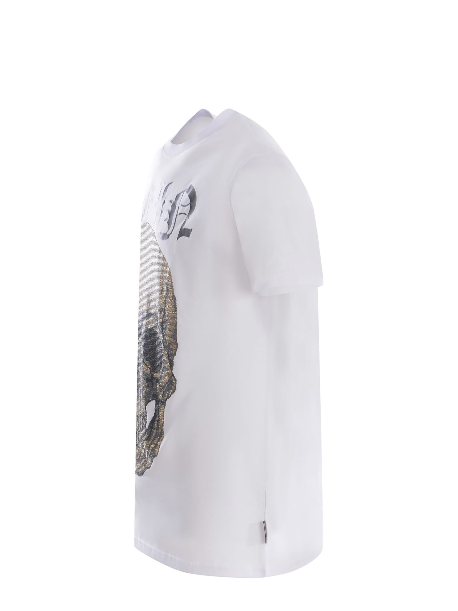 Shop Philipp Plein T-shirt  Made Of Cotton Jersey In Bianco