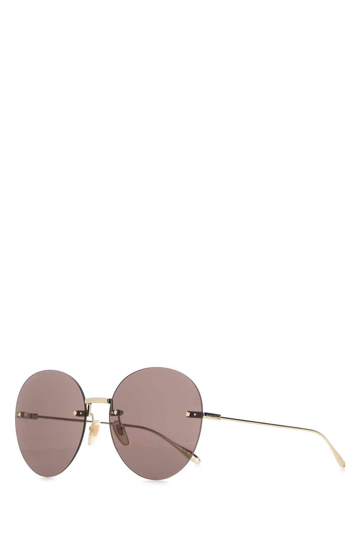 Shop Gucci Gold Metal Sunglasses In 8021