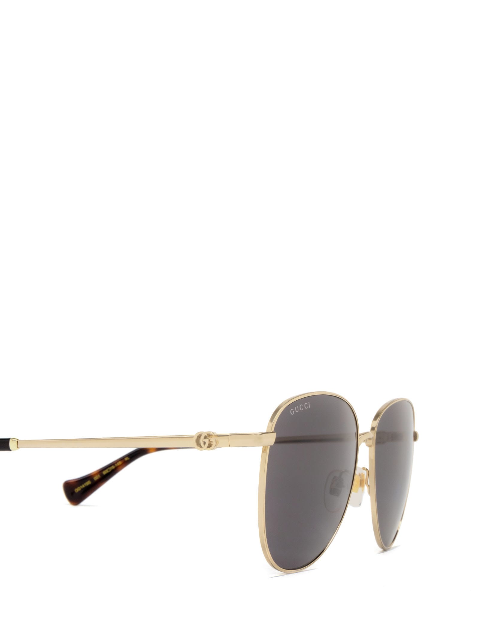 Shop Gucci Gg1419s Gold Sunglasses