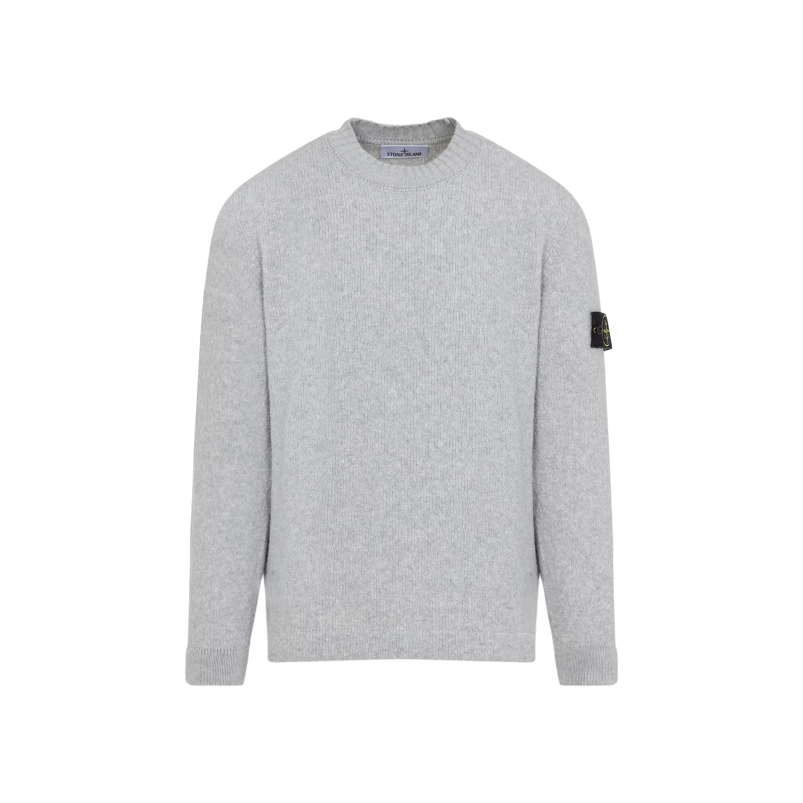 Stone Island 5100056 Lambswool Sweater In Gray