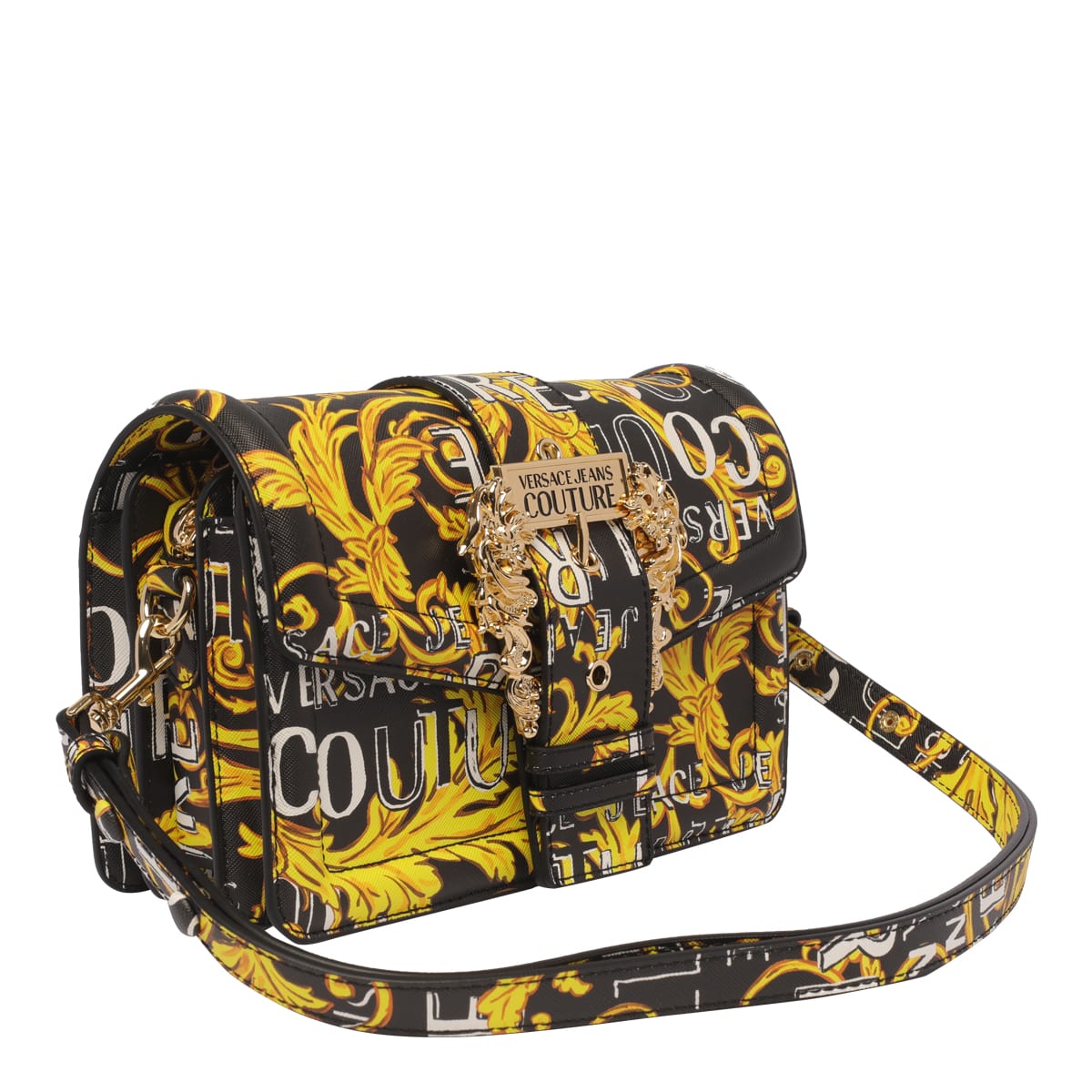 Versace Jeans Couture Logo Couture Crossbody Bag In Black