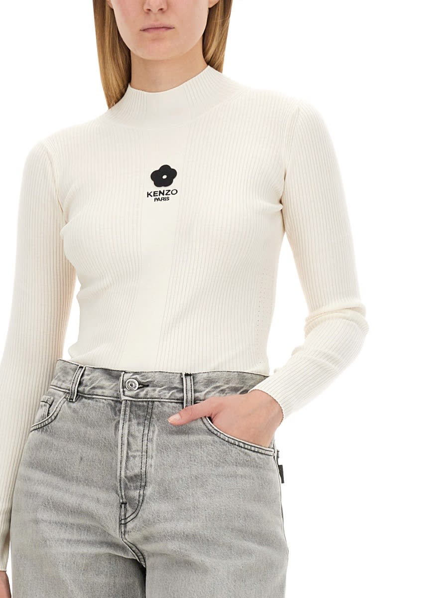 Shop Kenzo Jersey With Logo In White