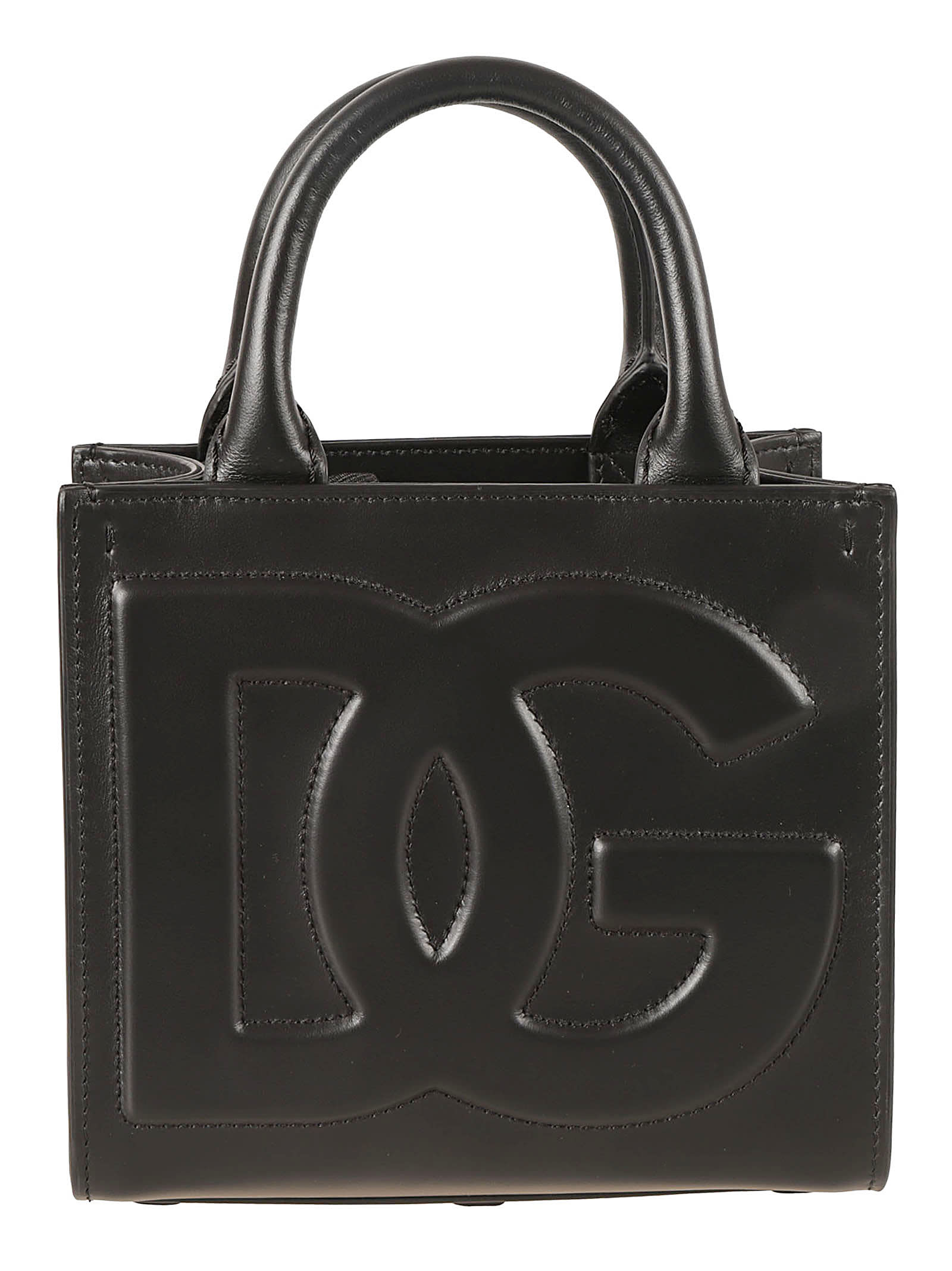 Dolce & Gabbana Leather Tote In Black