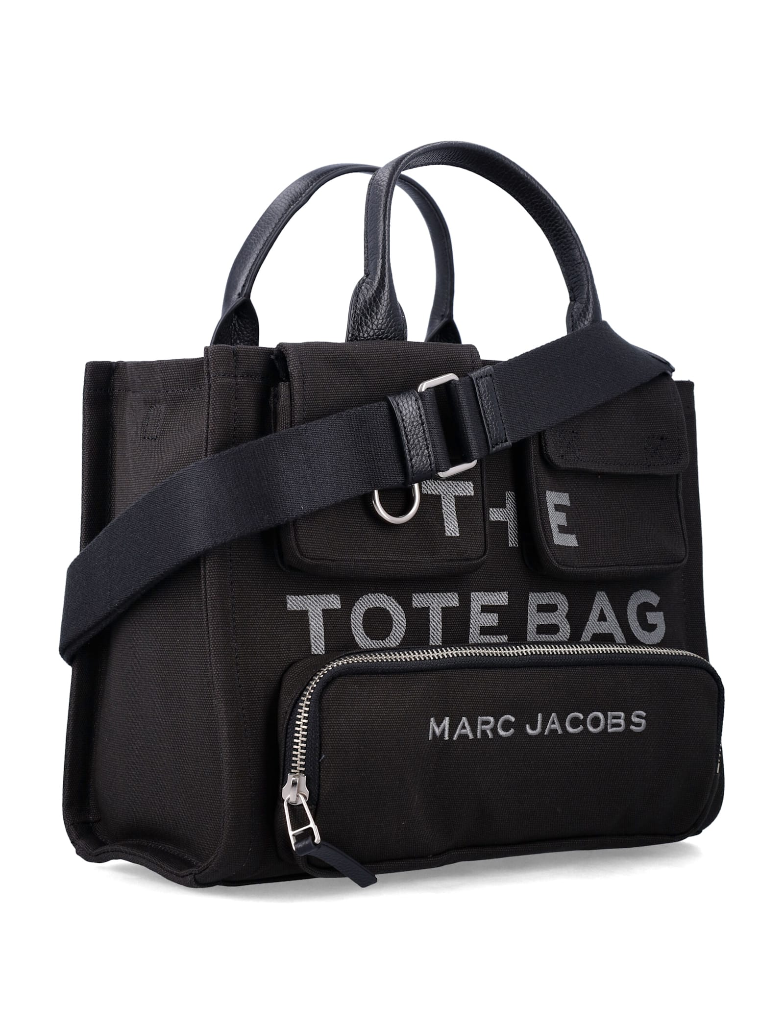Marc Jacobs The Cargo Canvas Medium Tote Bag In Black