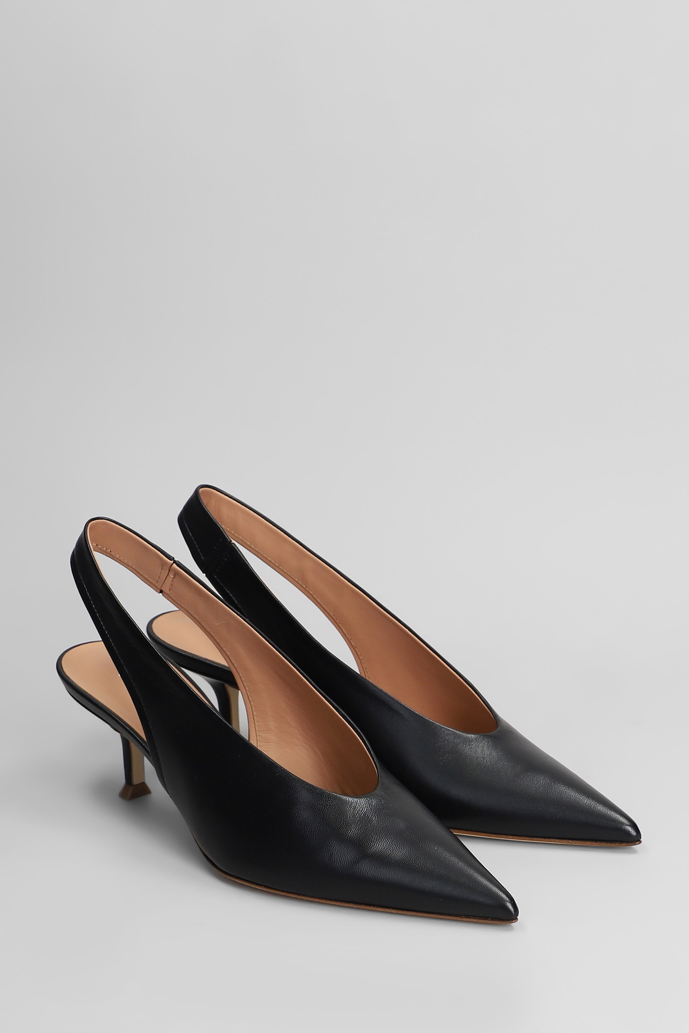 Shop Lella Baldi Pumps In Black Leather