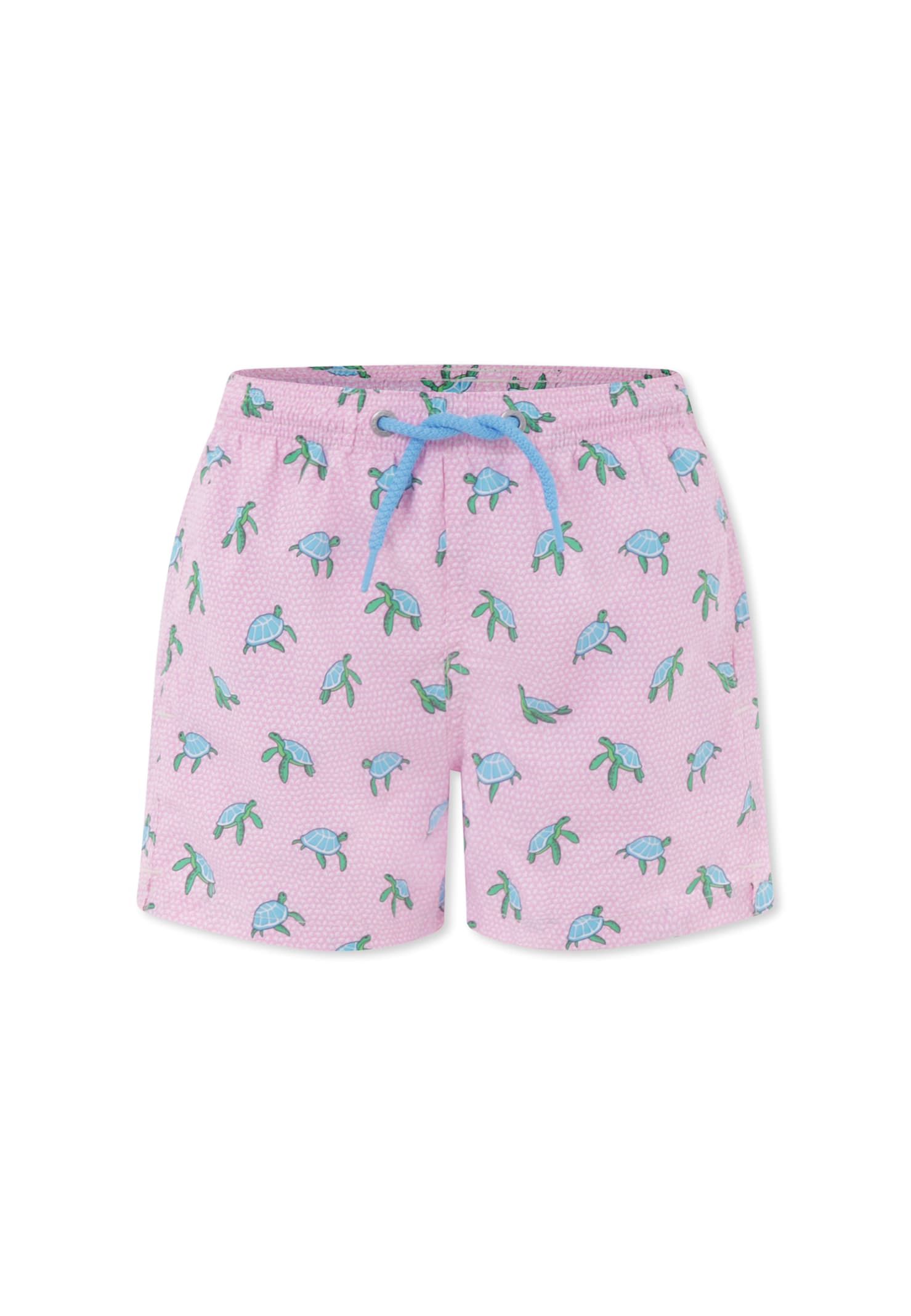 Mc2 Saint Barth Pink Swim Shorts For Boy With Tortoise